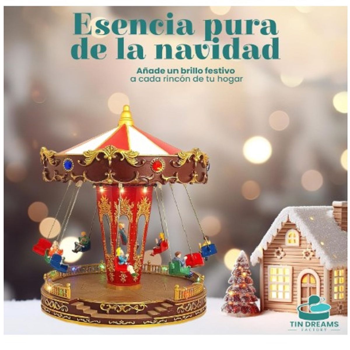 GENERICO - Carrusel Navideño Con Movimiento Musical y Luz de Calidad