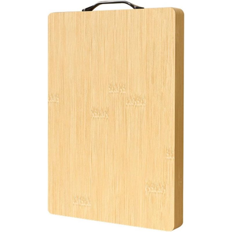 INSPIRA MARKET - Tabla de Picar Cocina Bambú con Asa Negra 30 x 40