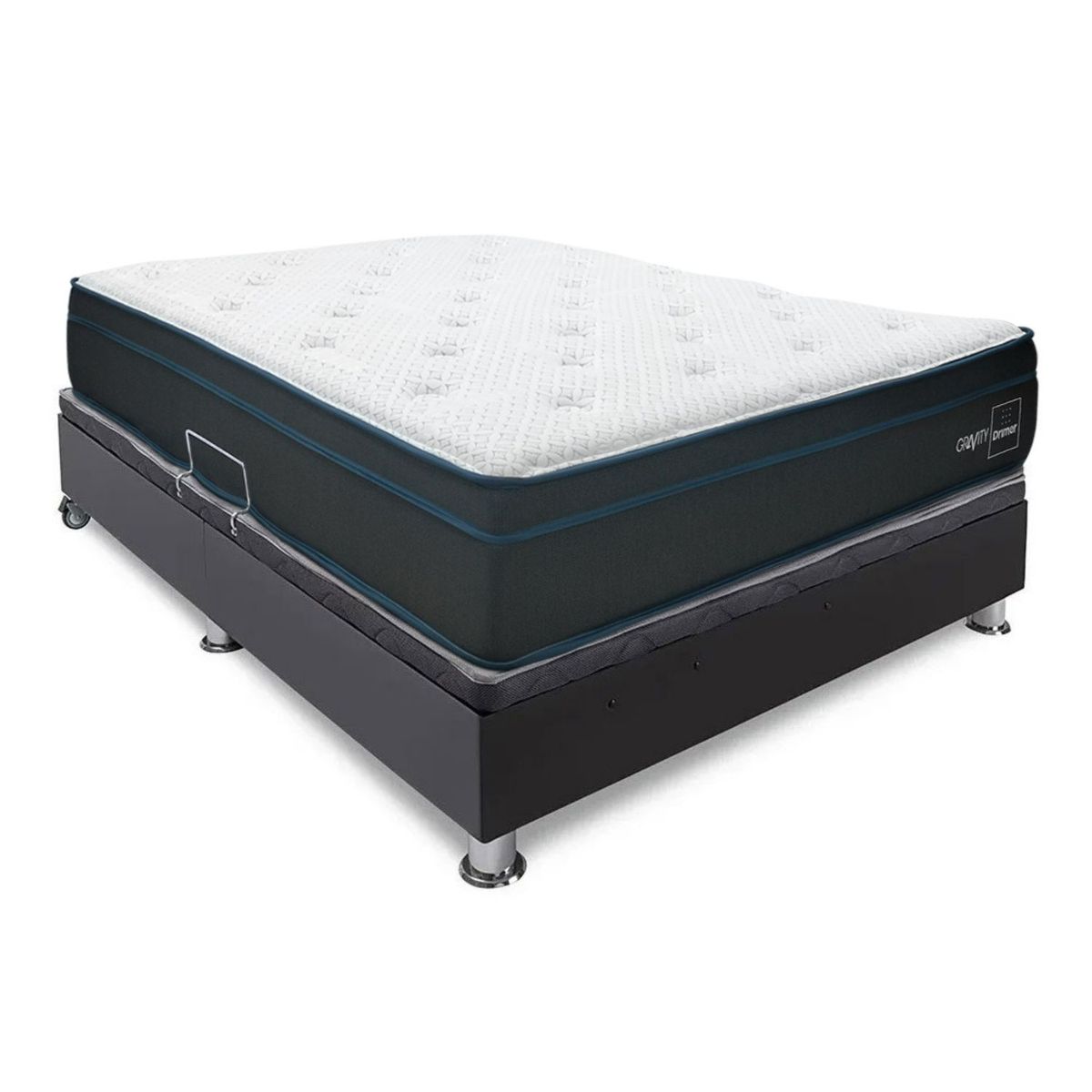 DRIMER - Cama Boxet Laqueada Gravity 2 Plz + 2 Almohadas