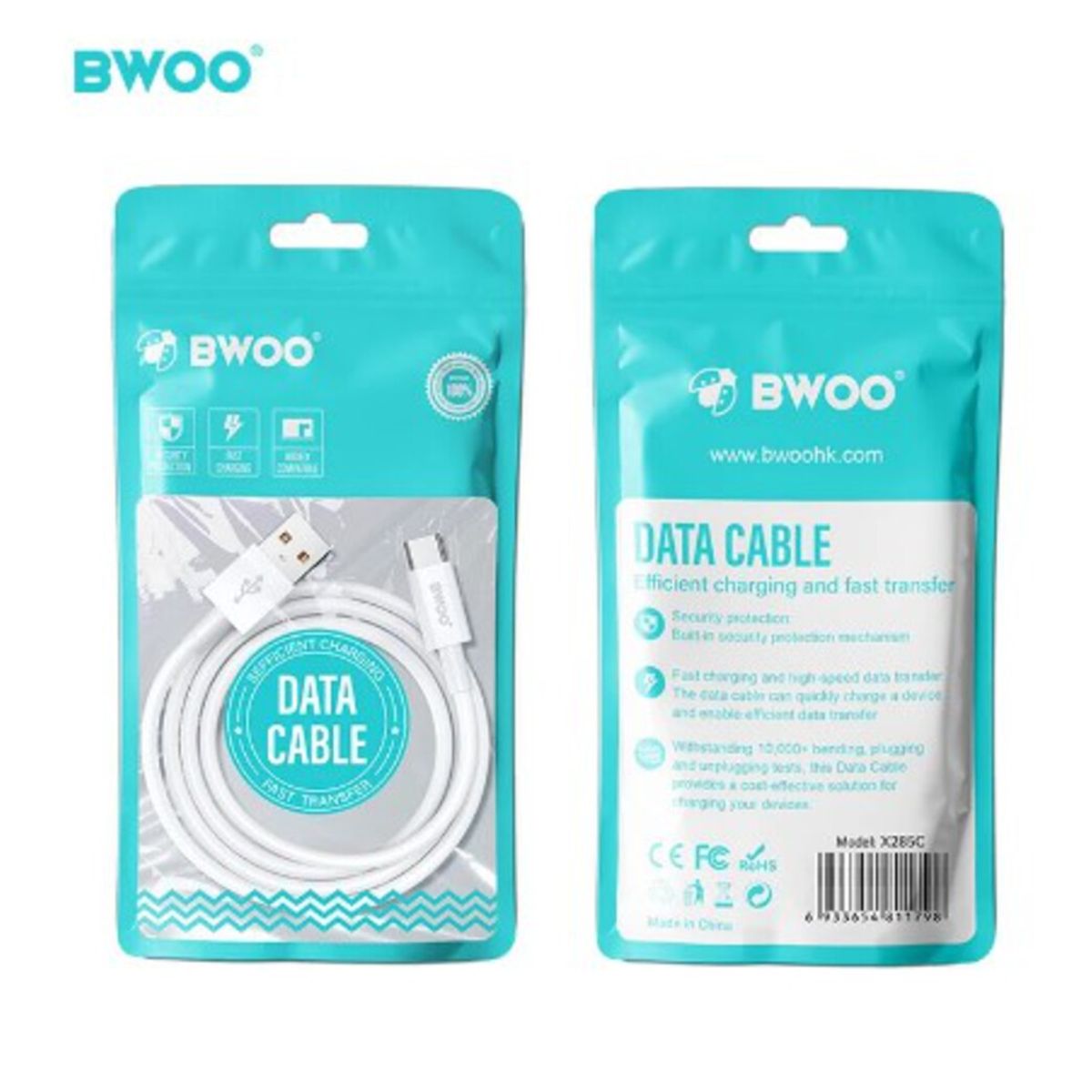 GENERICO - CABLE DE DATOS RÁPIDA USB A USB-C X285C BWOO