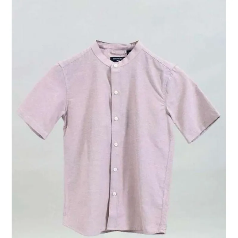 ESTIVANELI - Camisa para Niño Manga Corta Estivaneli Cuello Chino
