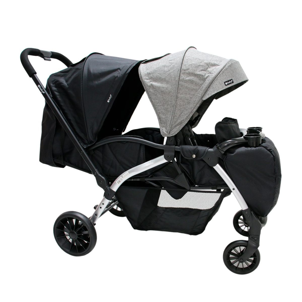 EBABY - Coche Gemelar Kipto Dual Gris Ebaby