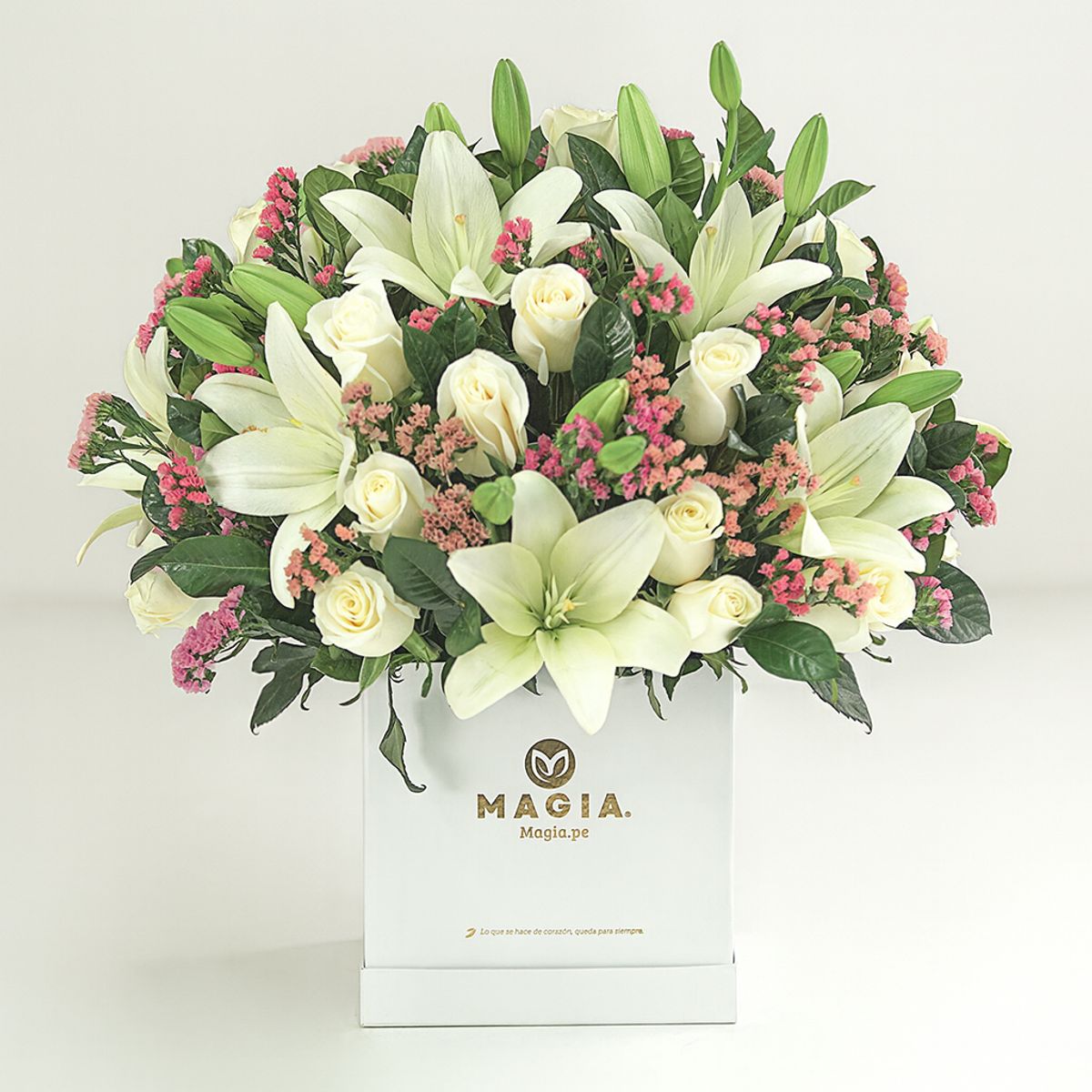 MAGIA PE - Box Champagne con Lirios Magiape