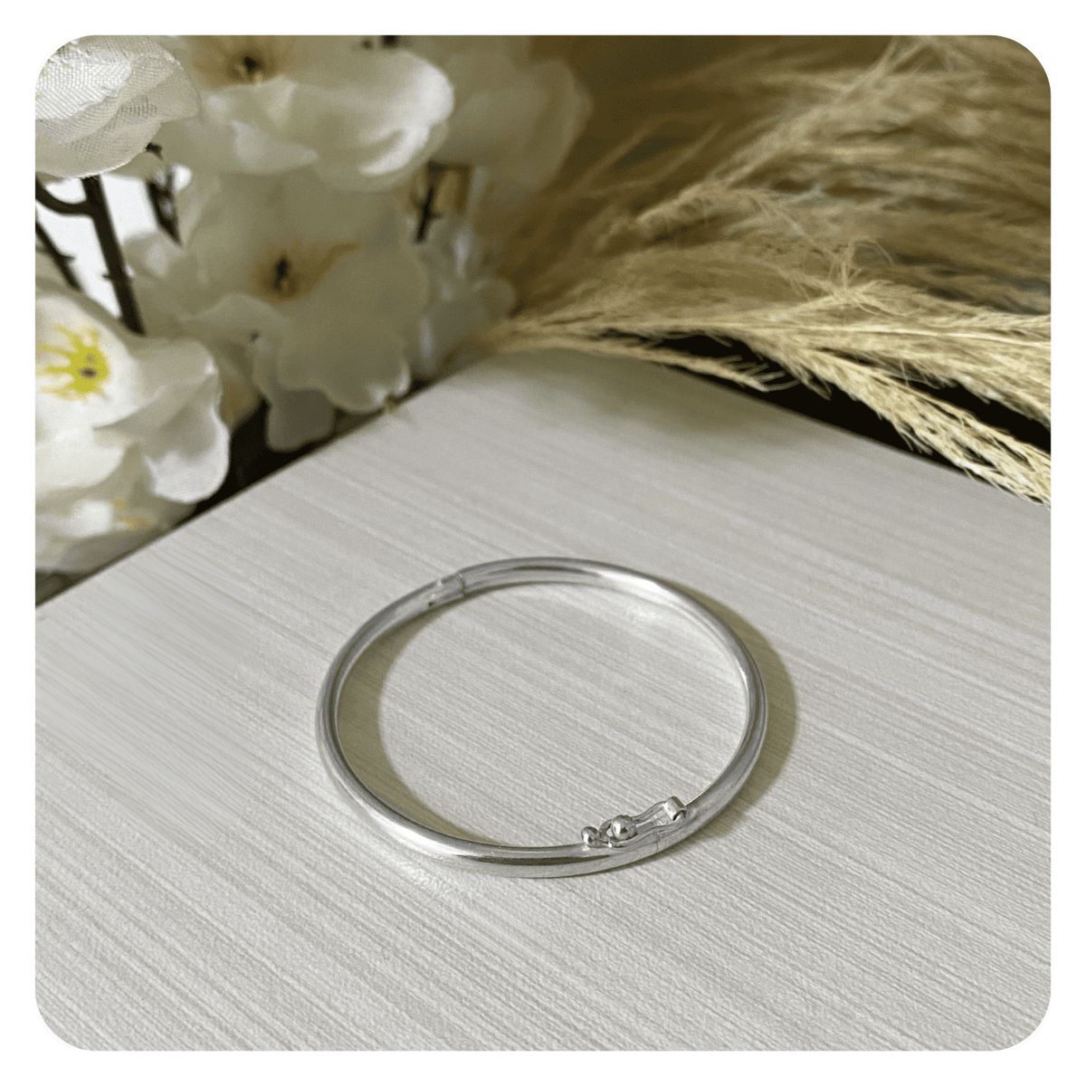 GENERICO - Pulsera Puñera Lisa Tubular Regalo Mamá Novia Plata 950