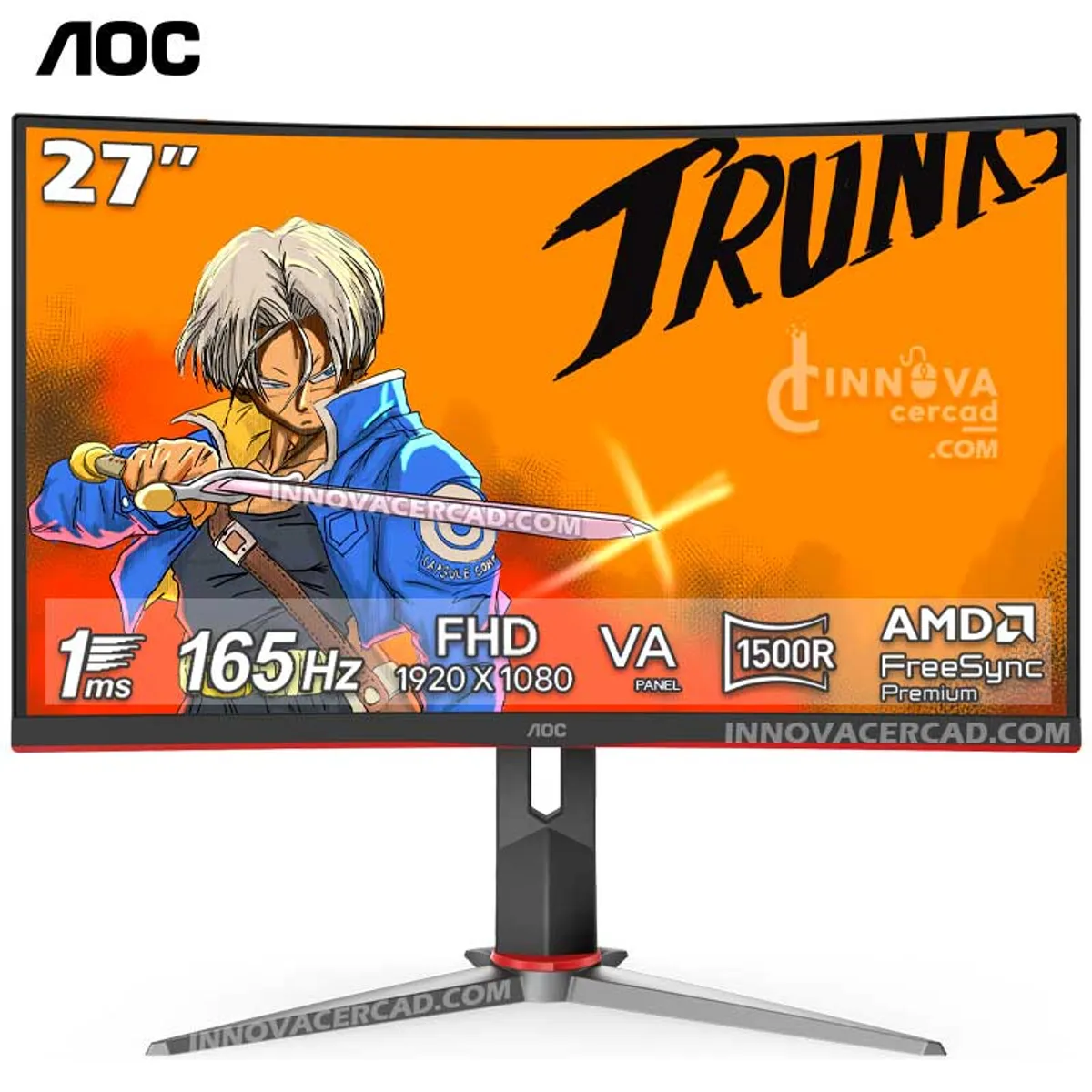 AOC - Monitor Curvo AOC C27g2 27 Full Hd Va 165hz 1ms, FreeSync Premium