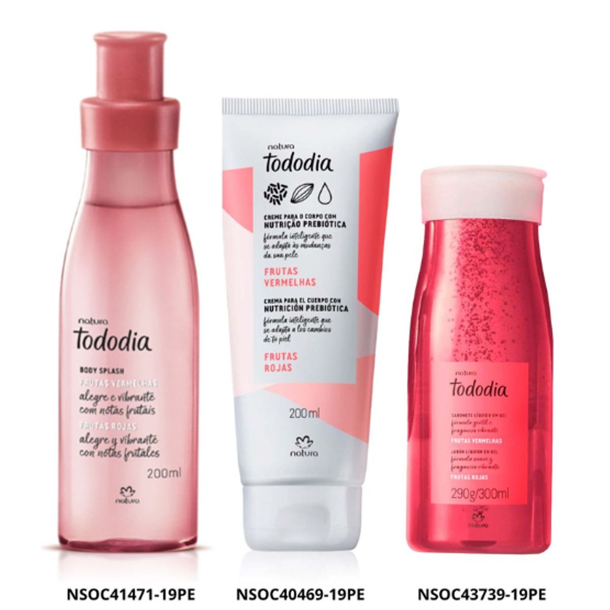 NATURA - Kit Tododia Frutas Rojas Body Splash y Jabon - Natura