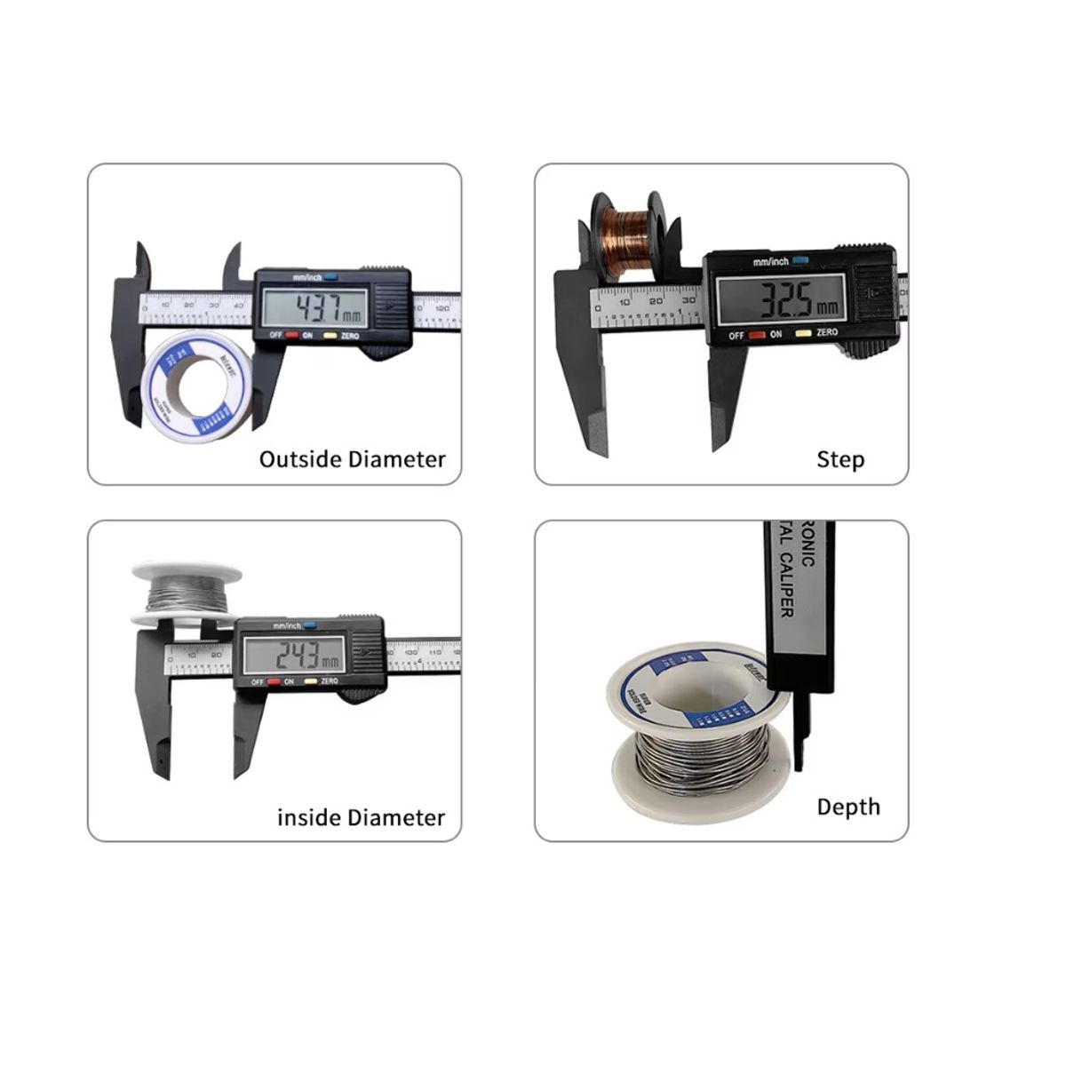 GENERICO - Calibrador Digital Electronico Vernier 100 mm fibra de carbono