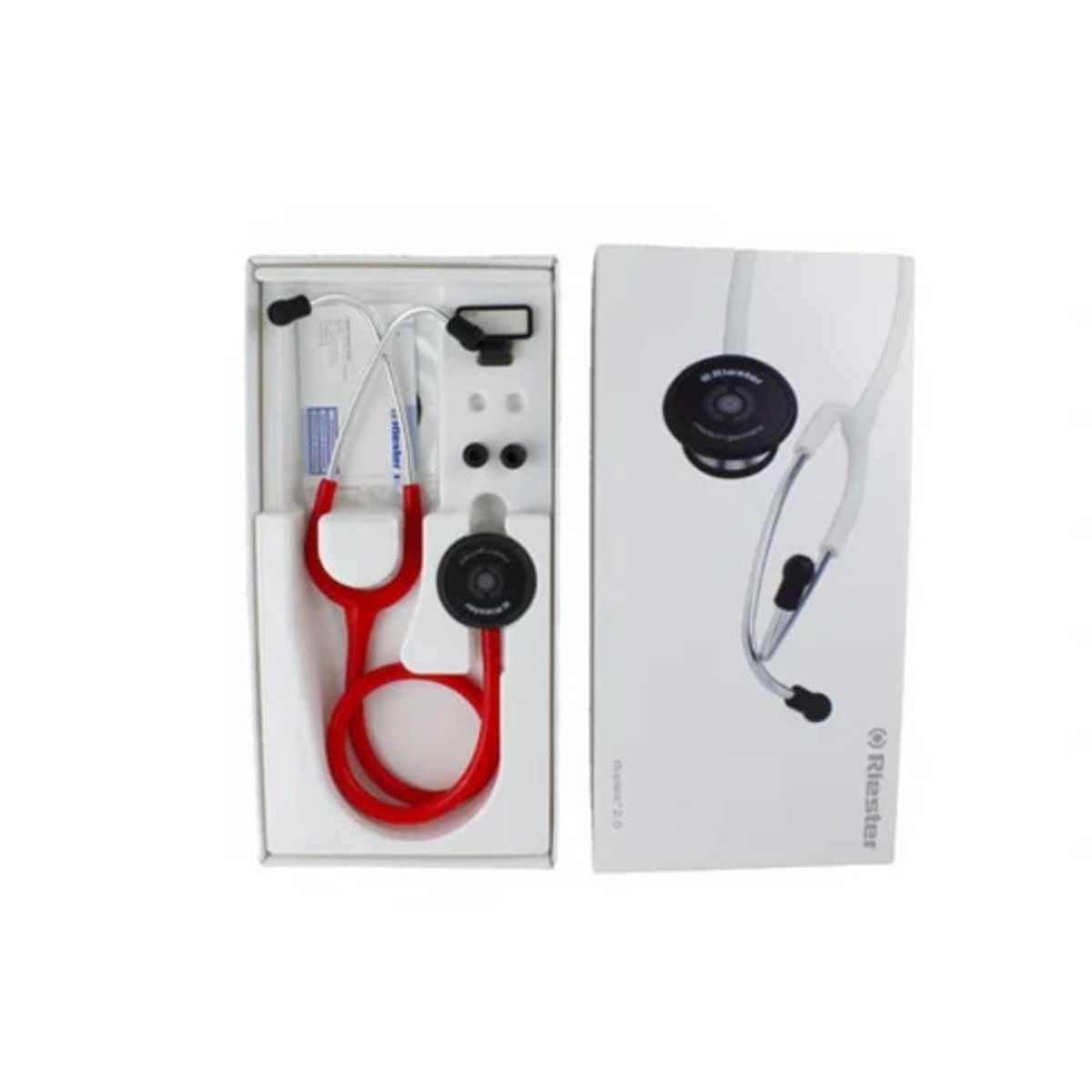 RIESTER - Estetoscopio Riester Adulto Duplex 2.0 Campana Acero Inoxidable -ROJO