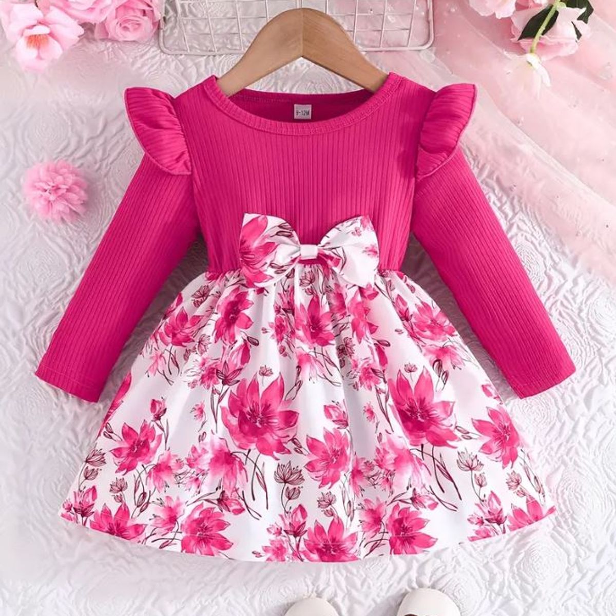 GENERICO - Vestido con estampado floral para niña