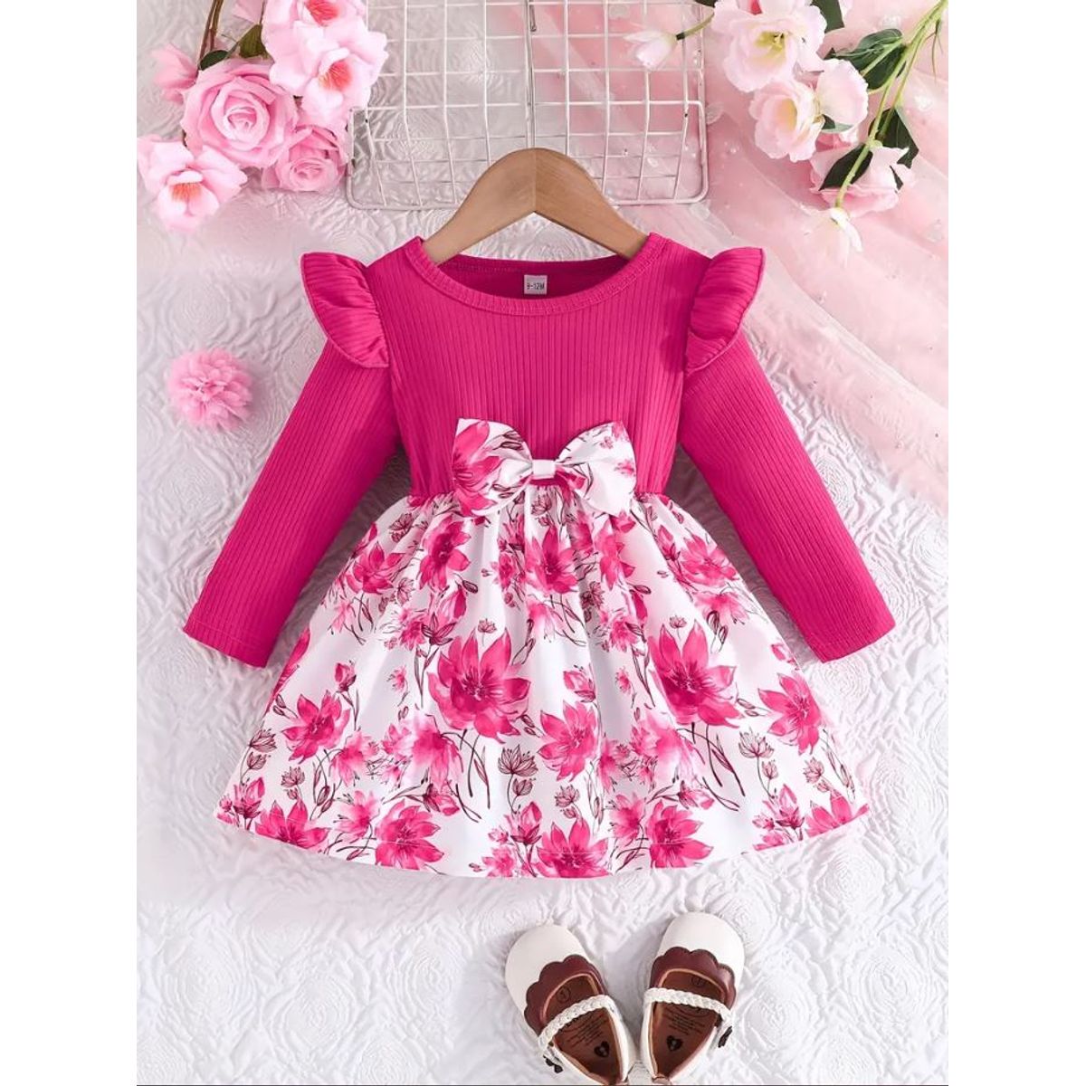 GENERICO - Vestido con estampado floral para niña