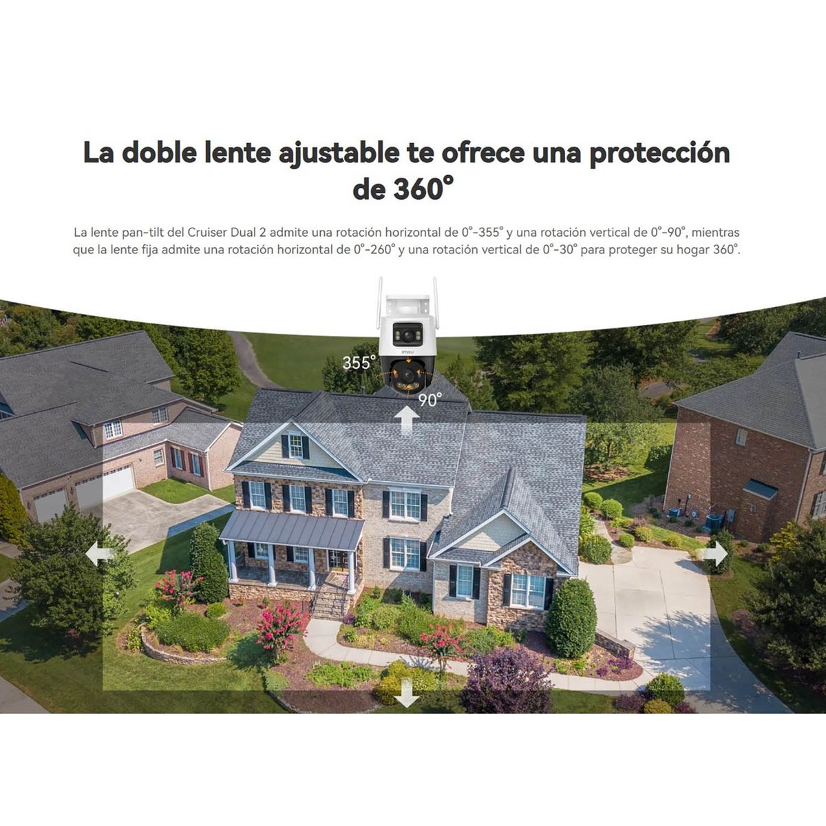 IMOU - Cámara IMOU CRUISER DUAL 2 3MP + 5MP 360 Noche Color Luz Disuasiva