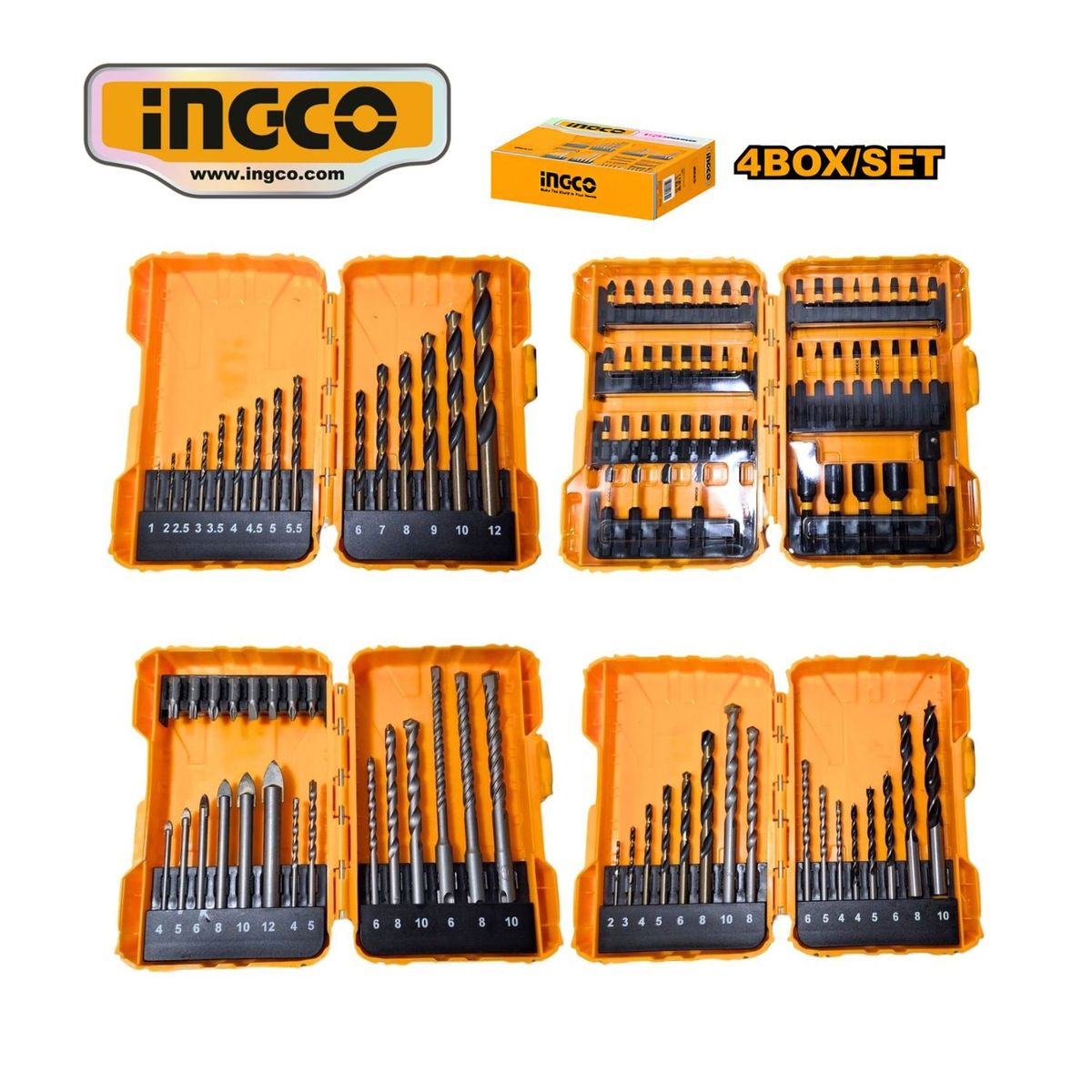 INGCO TOOLS - COS23045 KIT BROCAS INGCO 4PZ