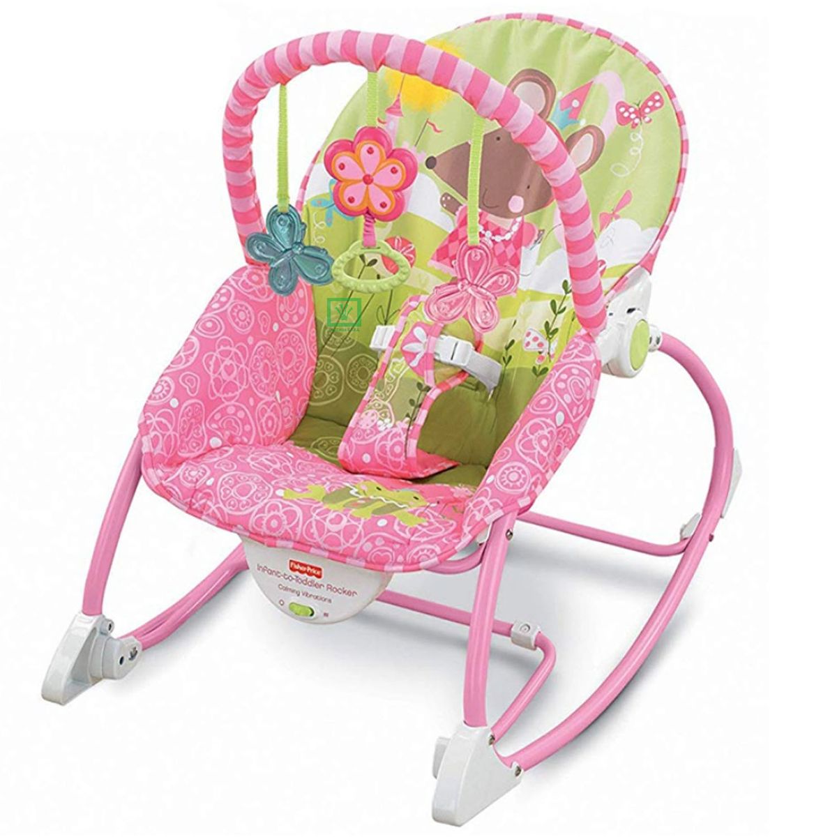 IDEAL BABY & KIDS - Mecedora para Bebes Musical y Vibrador 898-916 Rosado