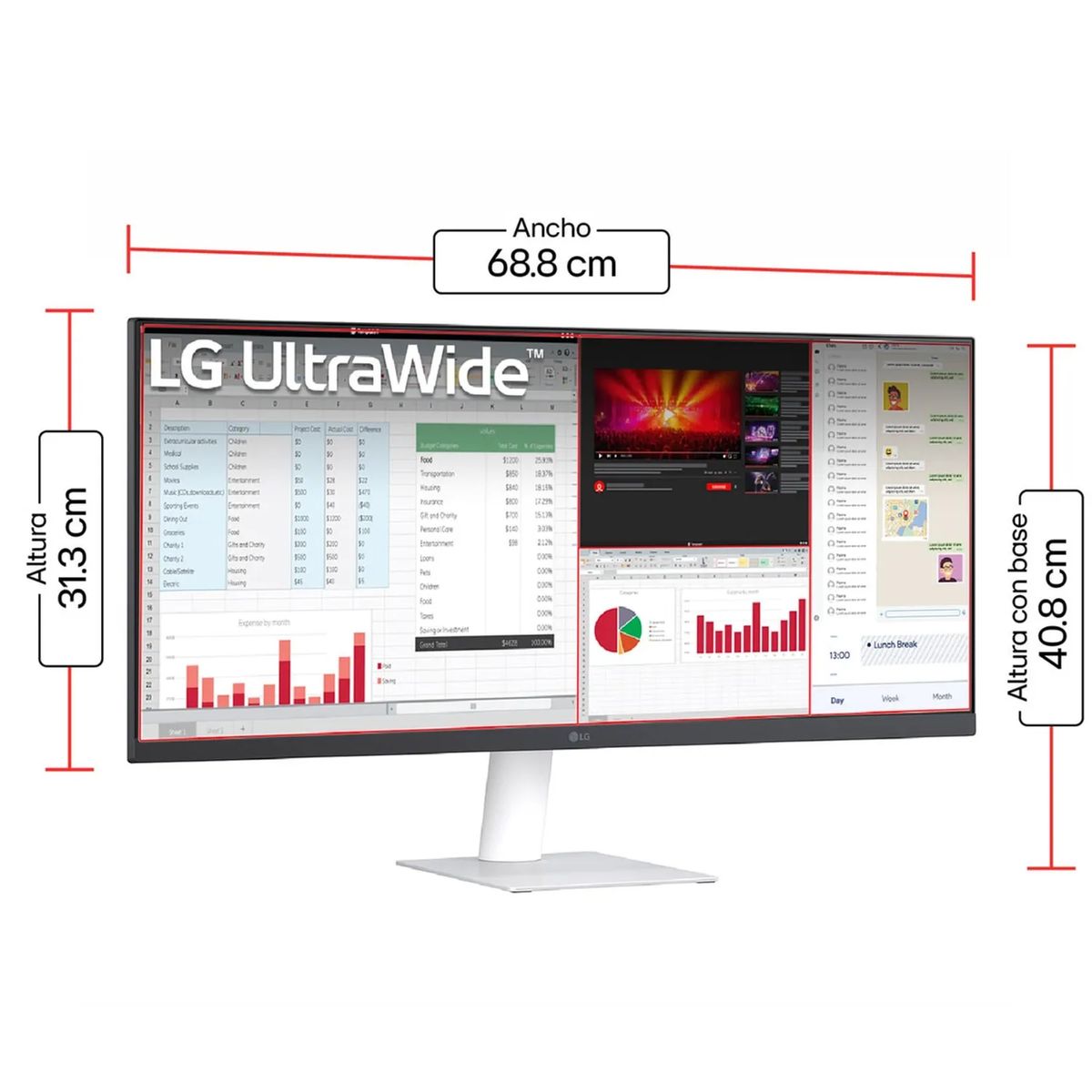 LG - MONITOR LG 29U531A-W, 29" IPS Ultrawide, WFHD 2560 x 1080, 100Hz, 5ms