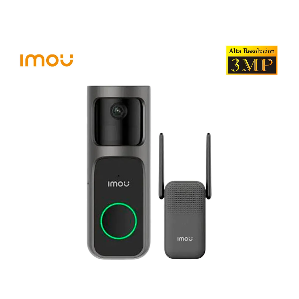 IMOU - Timbre IMOU Doorbell 2S Kit 2K Cámara Batería Detección Merodeo Alarma