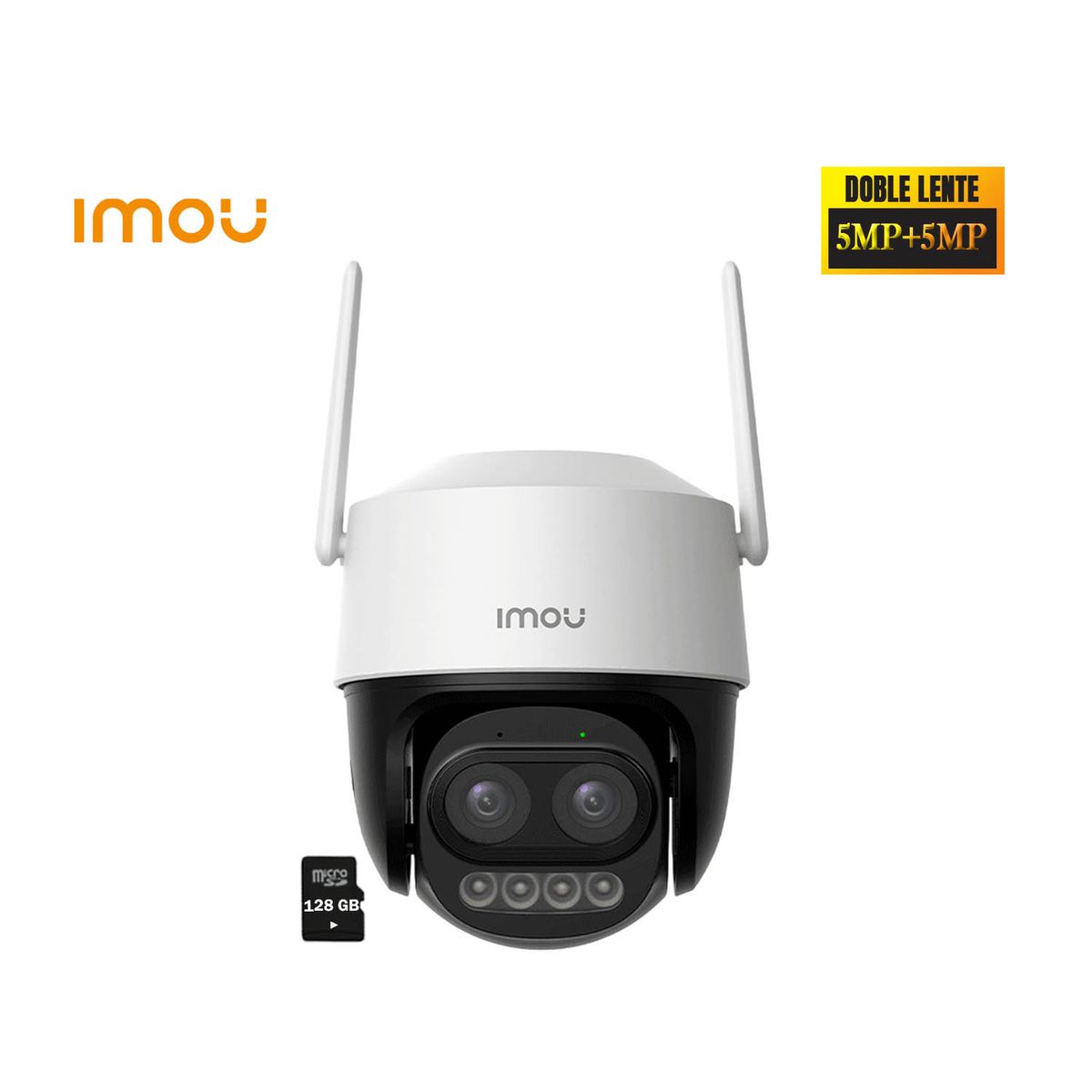 IMOU - Cámara CRUISER Z 5MP Doble lente Noche color Disuasión activa 128GB