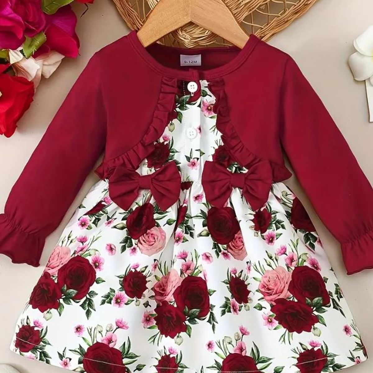 GENERICO - Vestido con estampado floral para niña