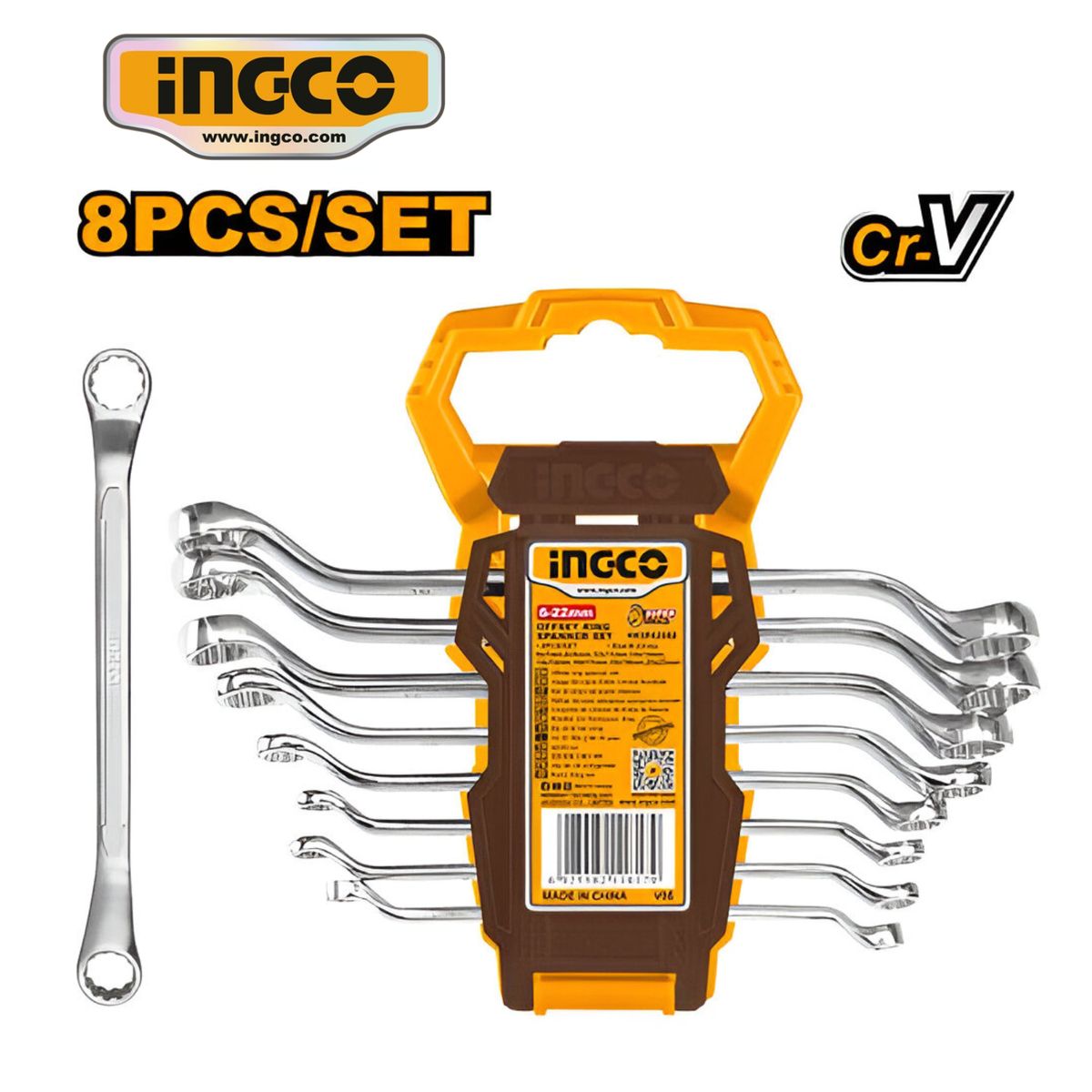 INGCO TOOLS - HKSPA3088 JUEGO DE 8 LLAVES COMBINADAS