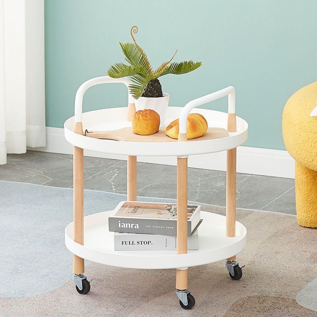 PIA COPELLO STORE - Mesa Redonda 2 Niveles 48 cm - Blanco