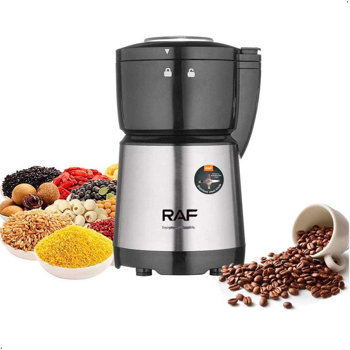RAFF - Molinillo Eléctrico Raf R7106 Para Café Granos 4 Aspas 200w