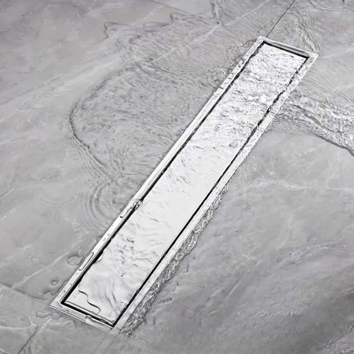 GENERICO - Sumidero Reversible con borde Acero Inoxidable SUS 304 10x60cm