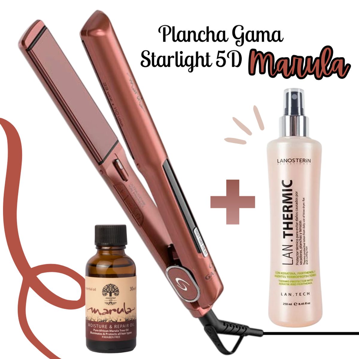 GAMA - Pack Plancha Gama Starlight 5D MARULA + SPRAY