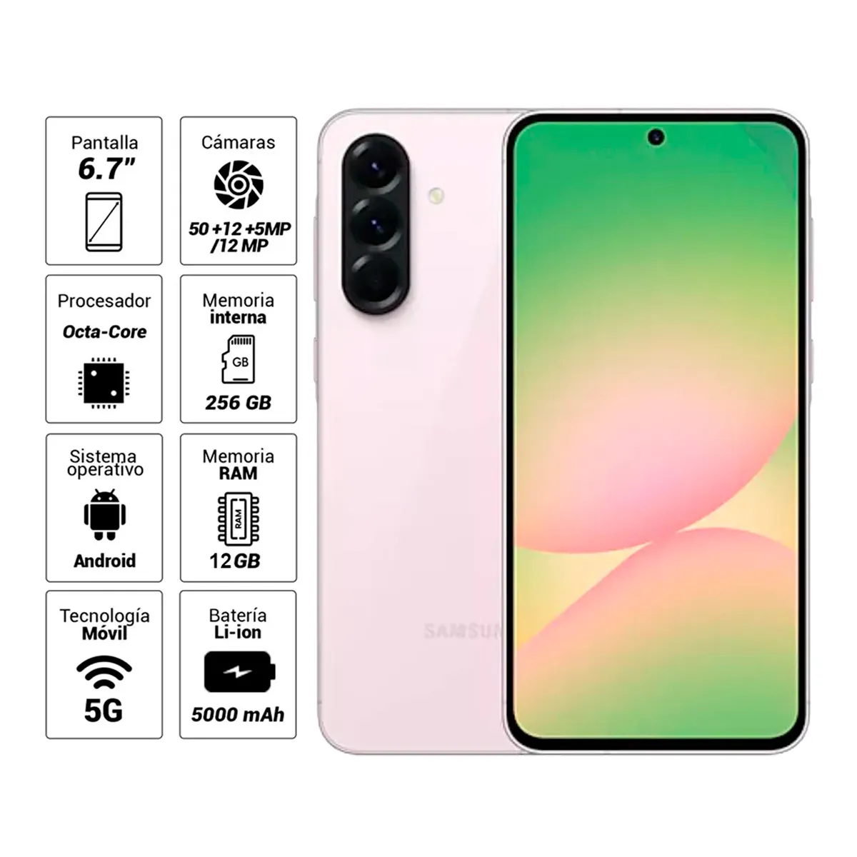 SAMSUNG - A56 5G 12GB RAM 256GB Color Rosa