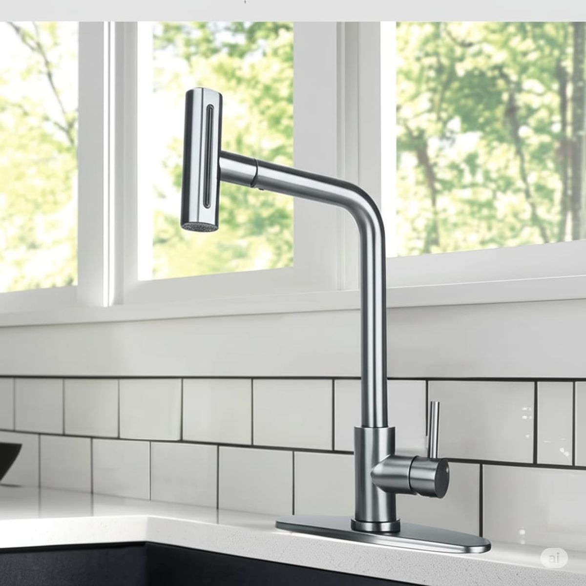 FRATELLI - Grifo Mezcladora Cocina Mueble con 4 Modos de Flujo y Diseño Extraíble