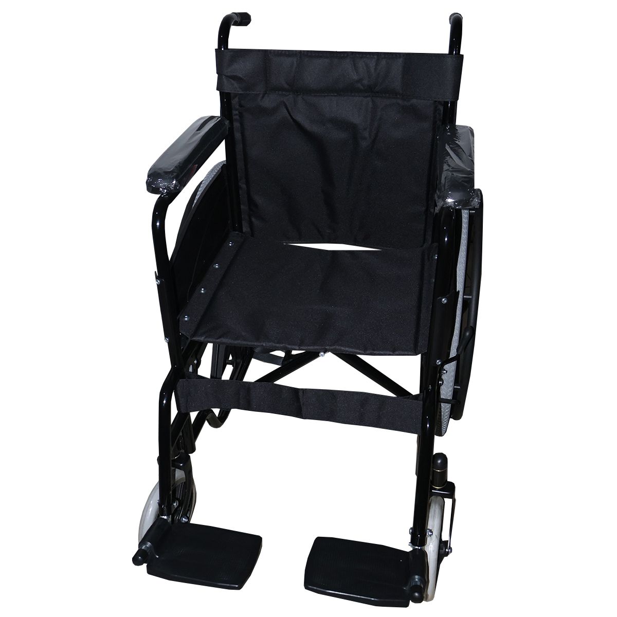 GENERICO - SILLA DE RUEDAS DE ACERO NEGRO