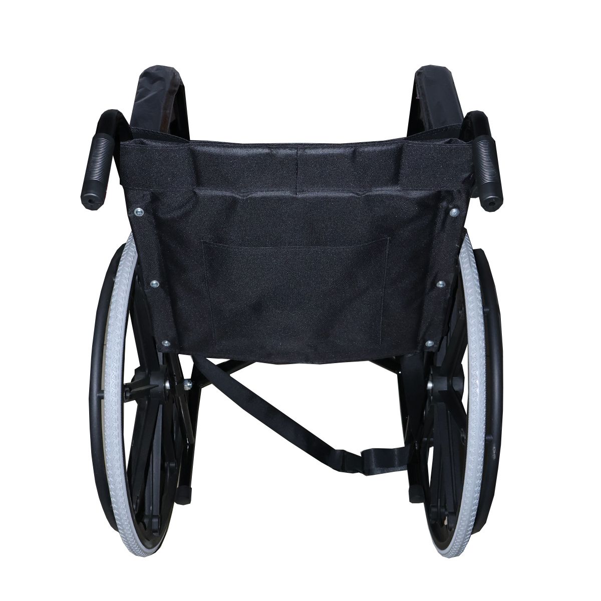 GENERICO - SILLA DE RUEDAS DE ACERO NEGRO