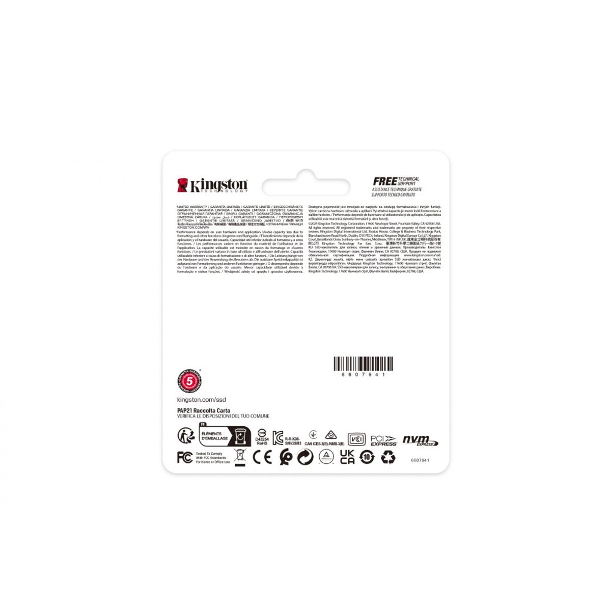 KINGSTON - Disco Solido SSD Kingston NV3 500GB M2 2230 PC-Consolas videojuego