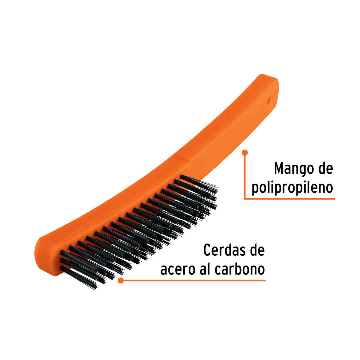 TRUPER - Cepillo de Alambre, Cerdas De Acero Al Carbono, Calibre 0.35mm, 51 Pinceles Truper 11553