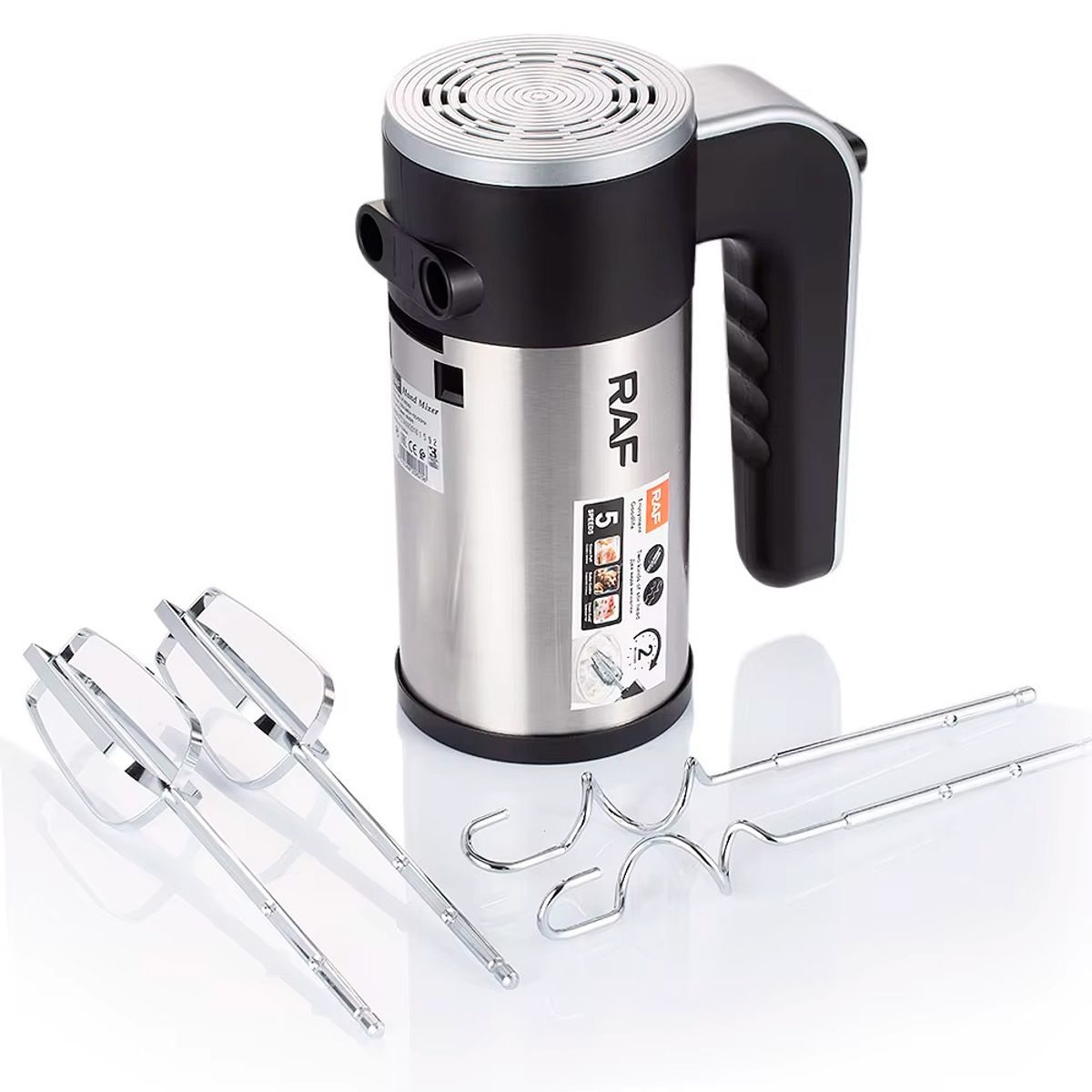 RAFF - Batidora RAF R6639 De Mano Eléctrica Portátil 5 Velocidades