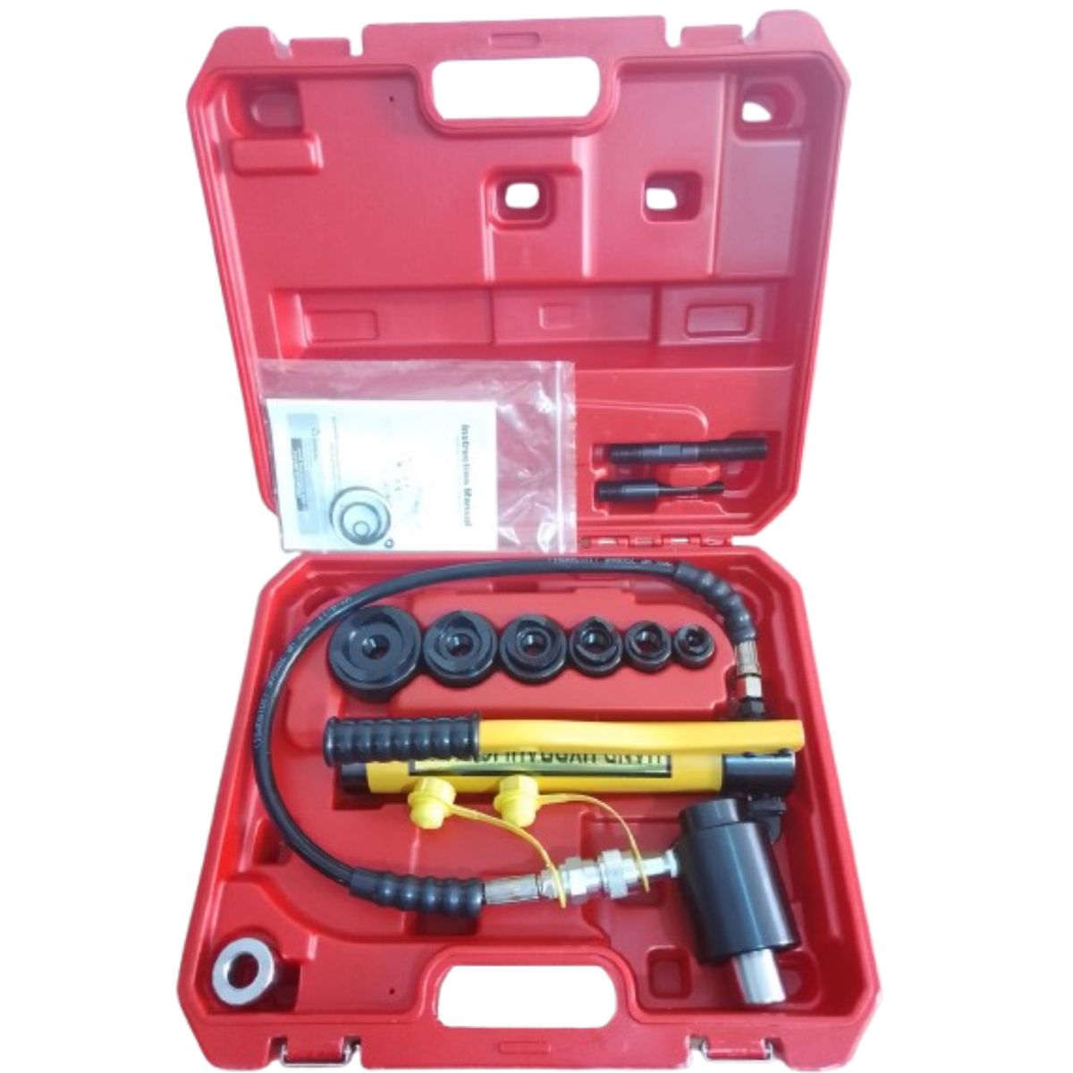 GENERICO - SACABOCADO HIDRAULICO 22 5MM A 61 5MM CON BOMBA Y CABEZAL GIRATORIO