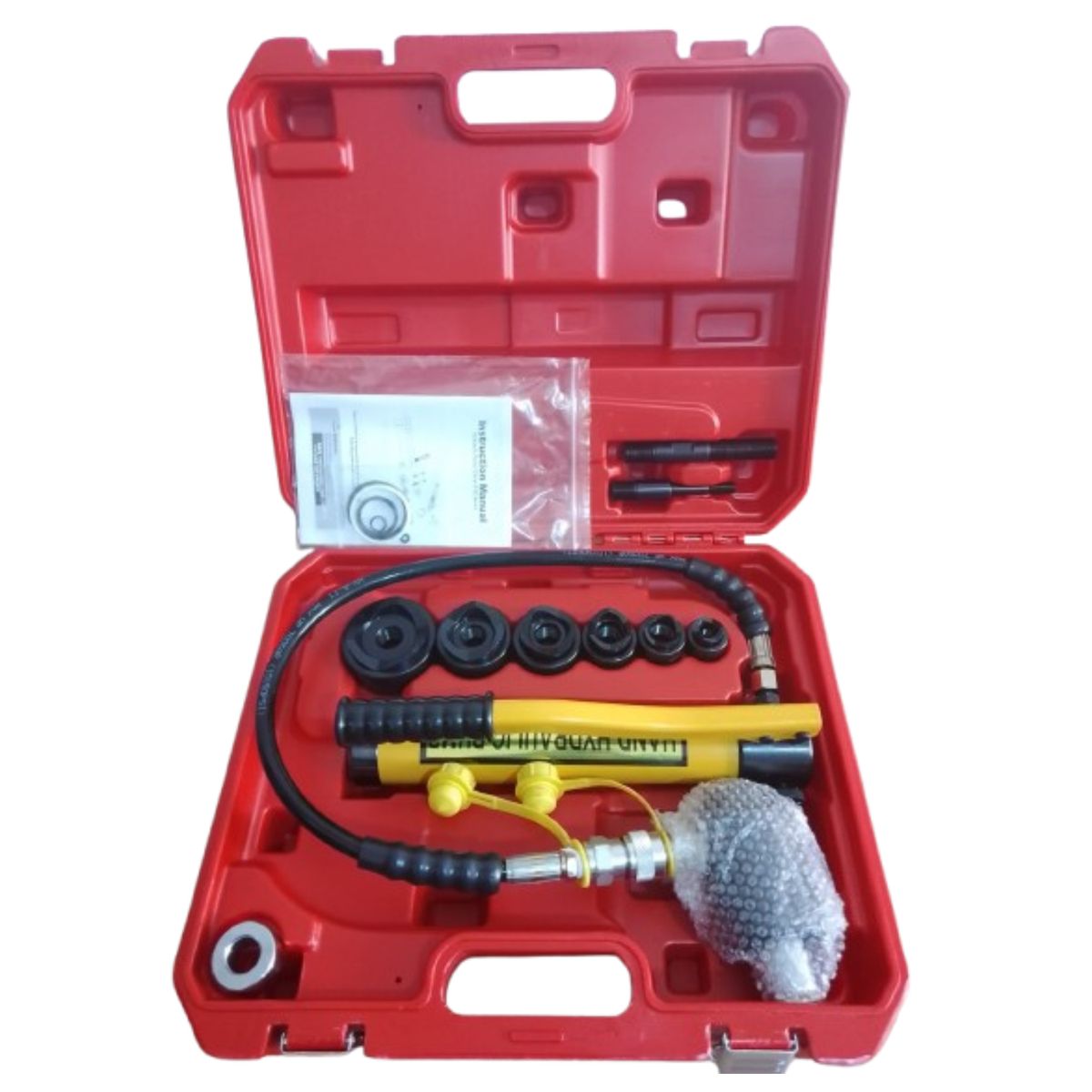 GENERICO - SACABOCADO HIDRAULICO 22 5MM A 61 5MM CON BOMBA Y CABEZAL GIRATORIO