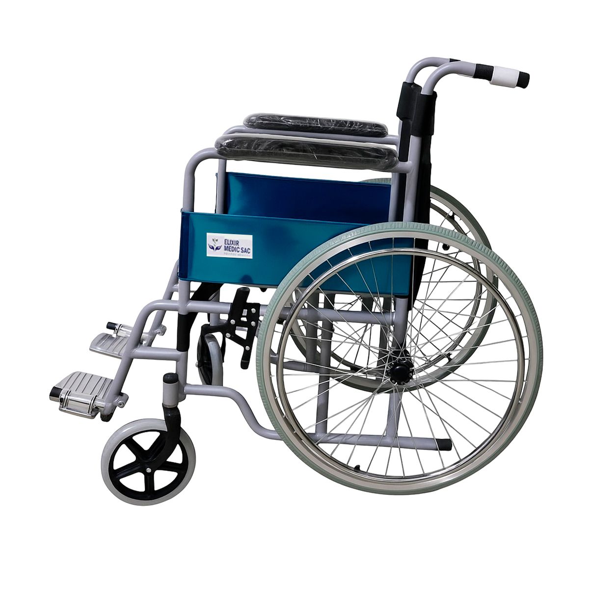 GENERICO - SILLA DE RUEDAS DE ACERO DE TRASLADO