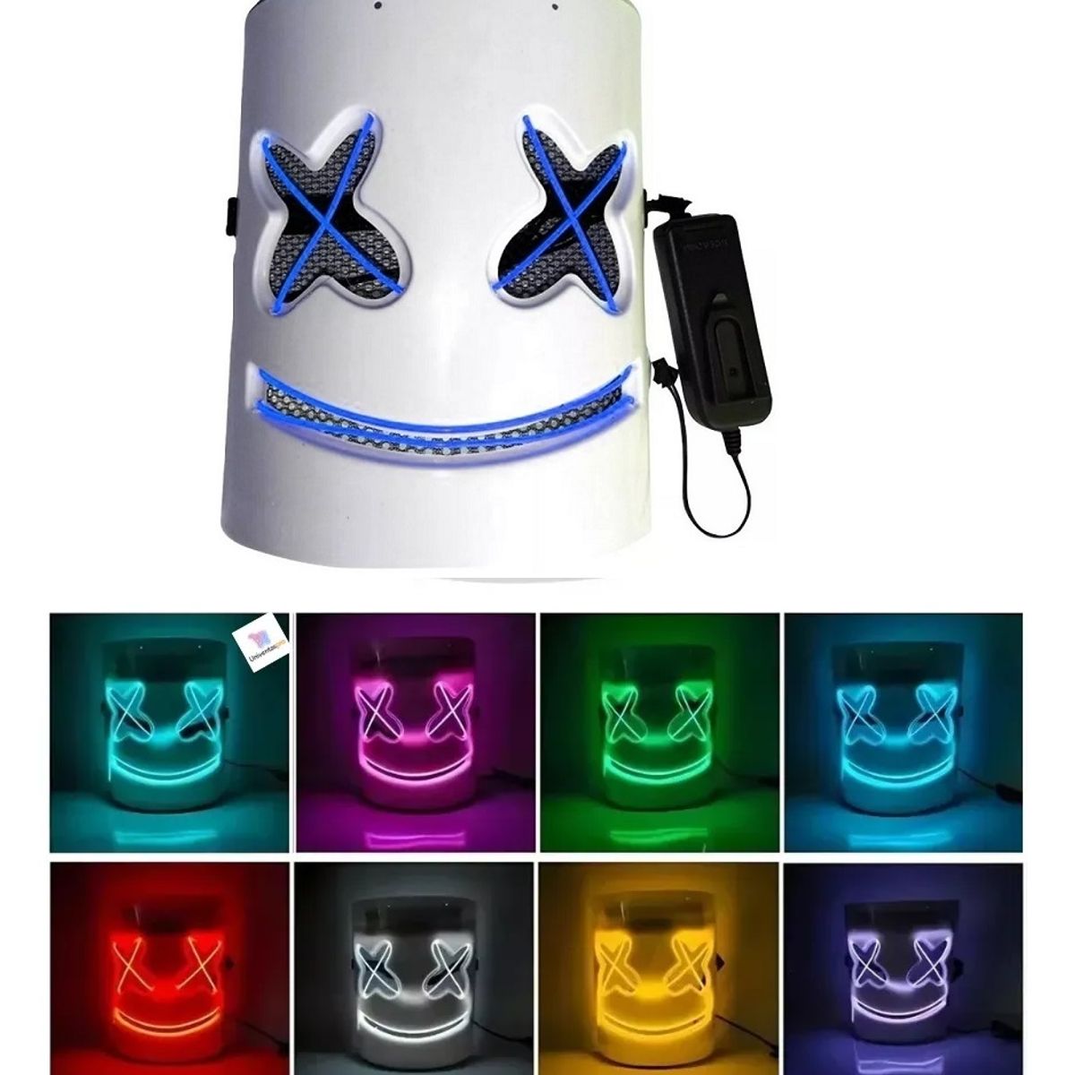 GENERICO - Mascaras para fiestas halloween con luces Azul