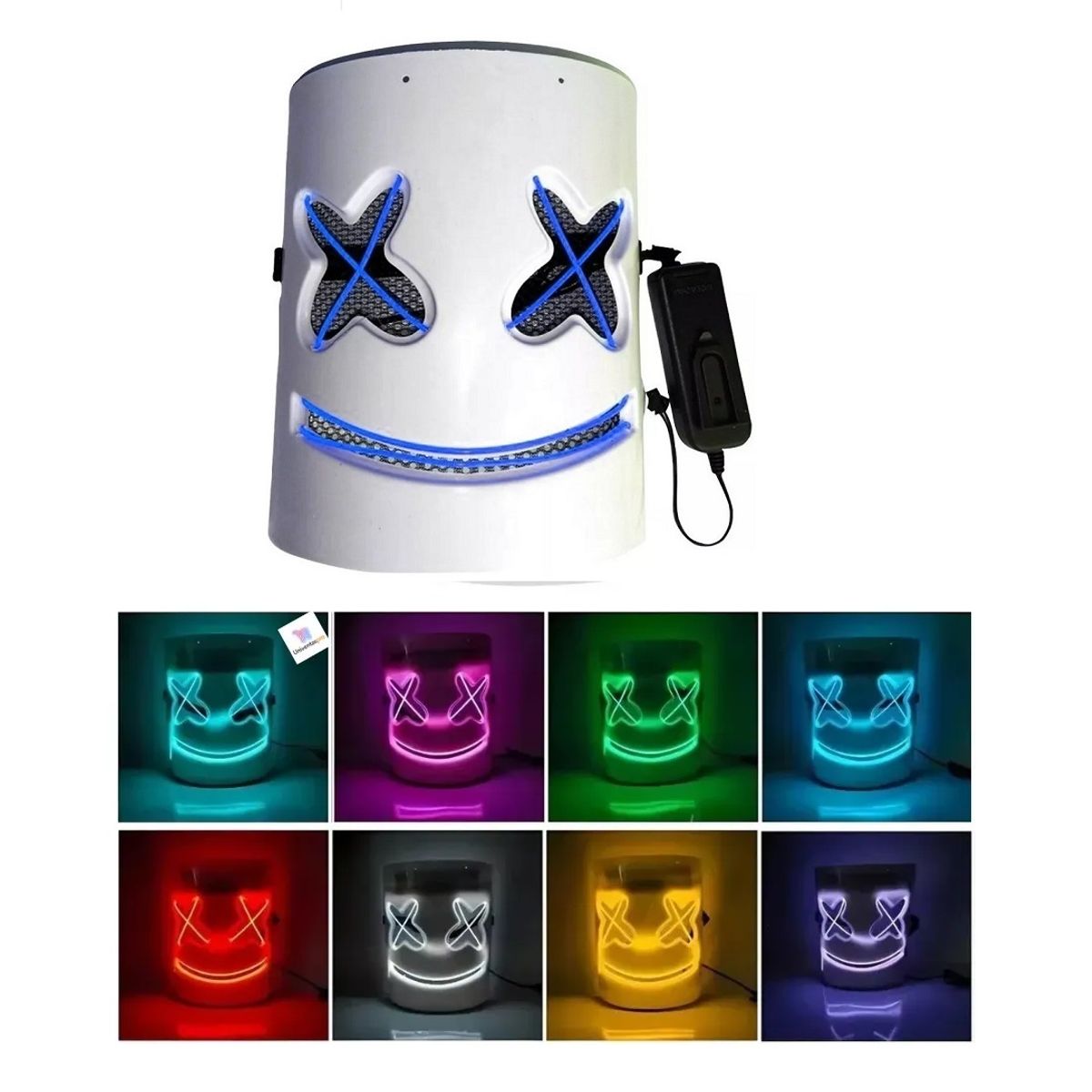 GENERICO - Mascaras para fiestas halloween con luces Azul