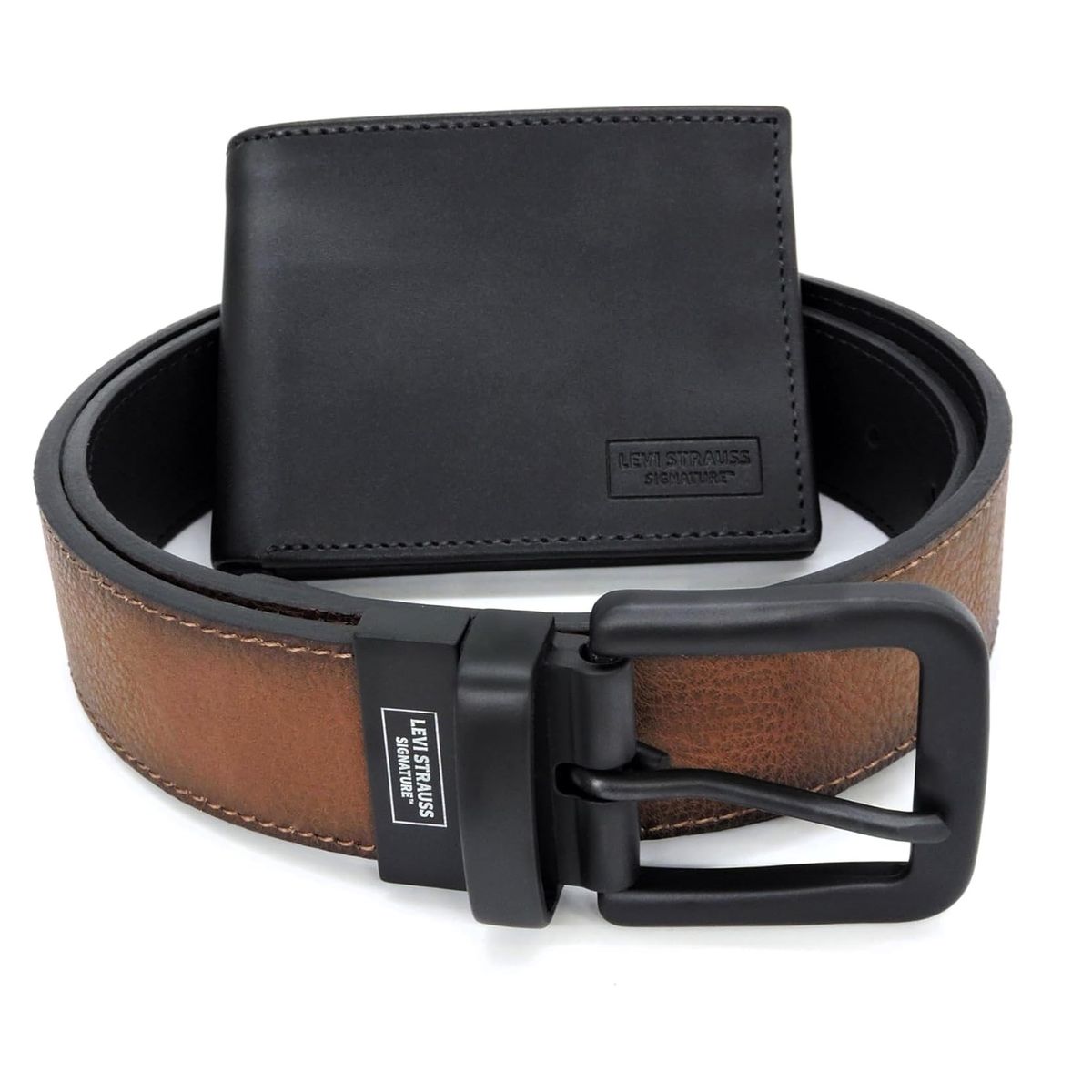 LEVIS - BILLETERA HOMBRE Y CINTURON REVERSIBLE SET 2 EN 1