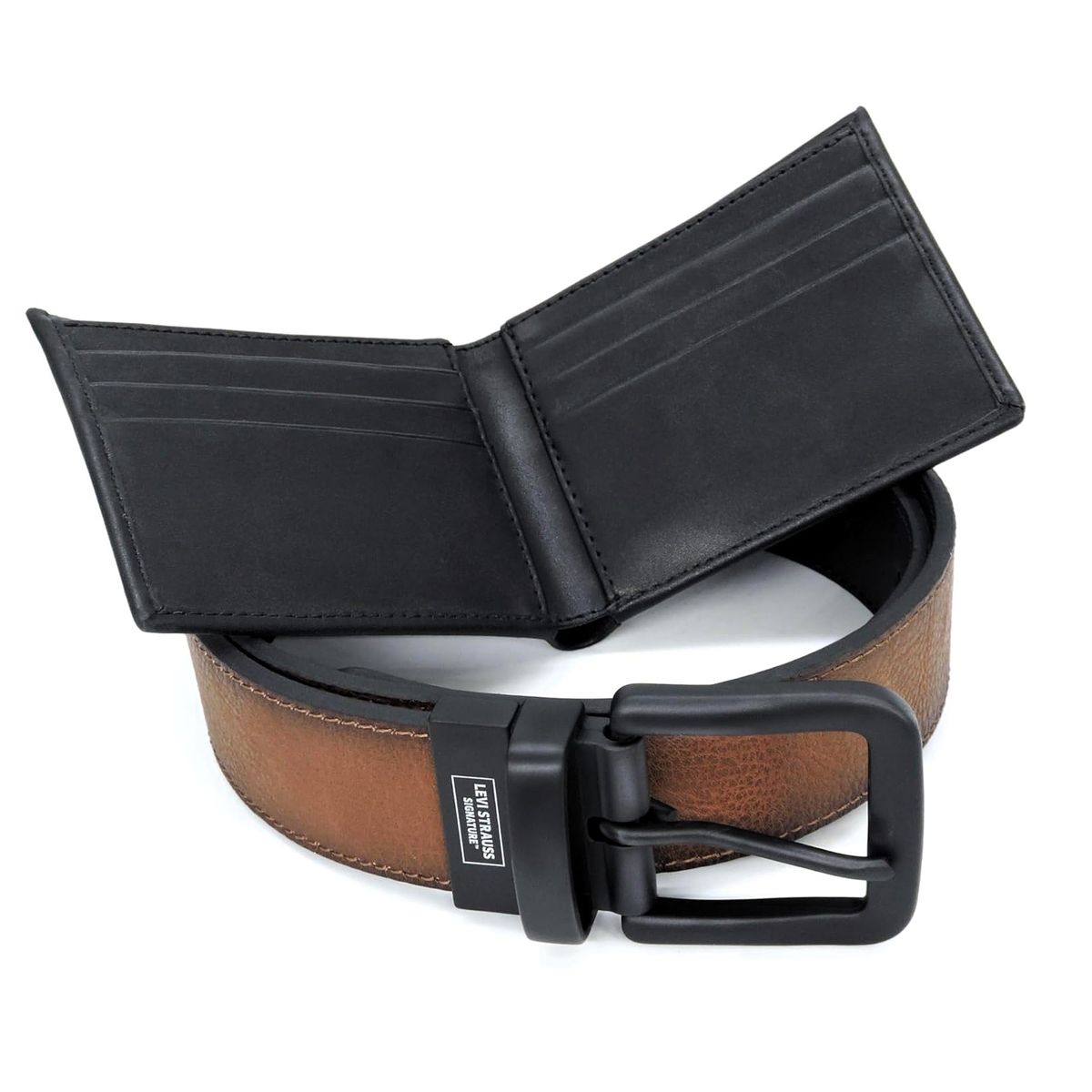 LEVIS - BILLETERA HOMBRE Y CINTURON REVERSIBLE SET 2 EN 1