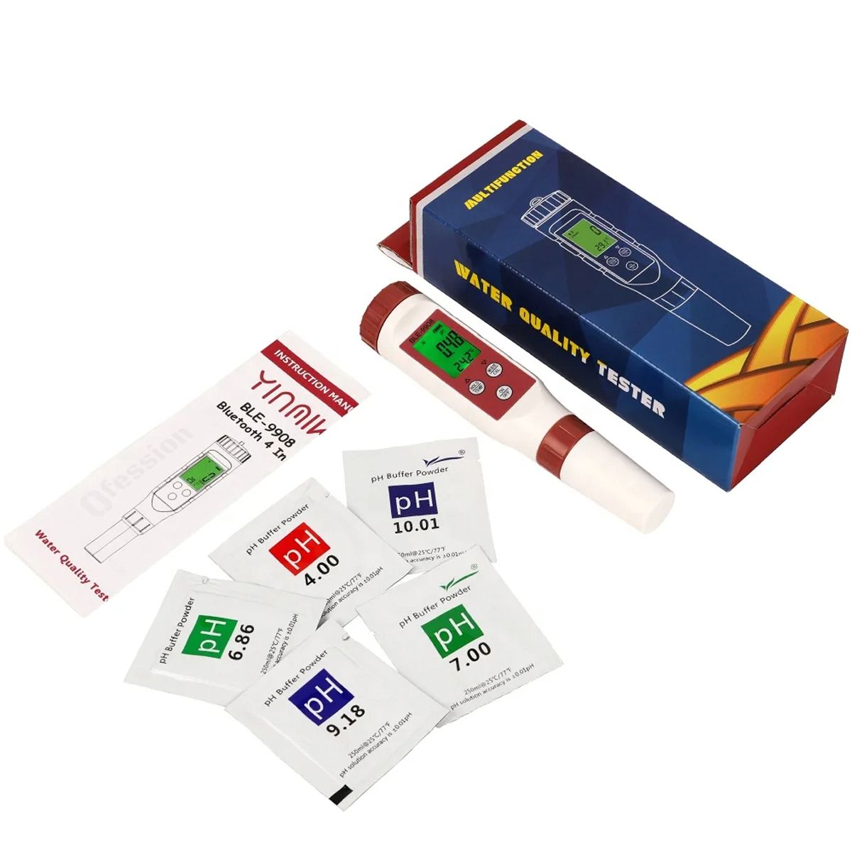 GENERICO - Medidor Calidad 4 en 1 de Agua PH EC TDS Temperatura con Bluetooh