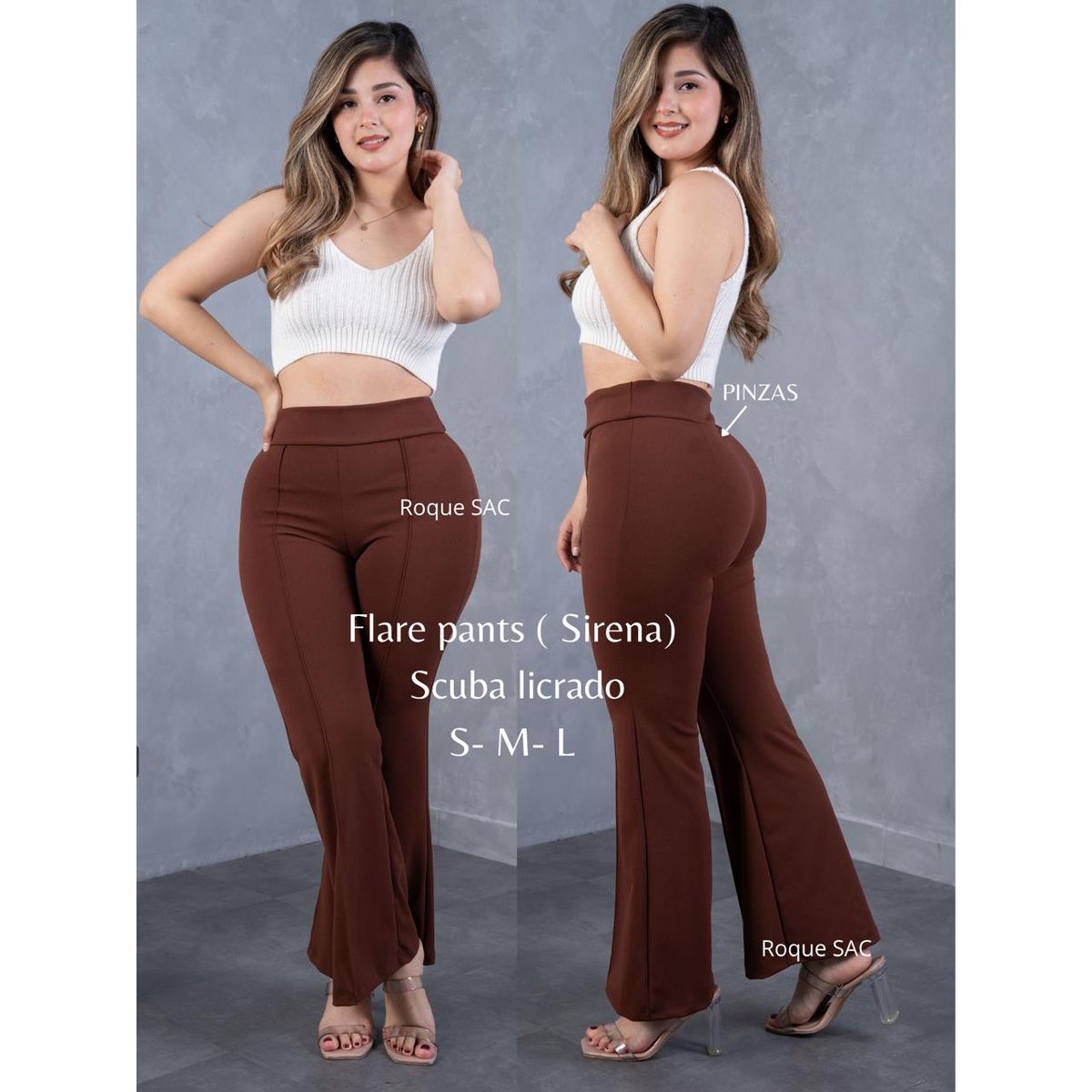 GENERICO - FLARE PANTS SCUBA - PANTALON SIRENA