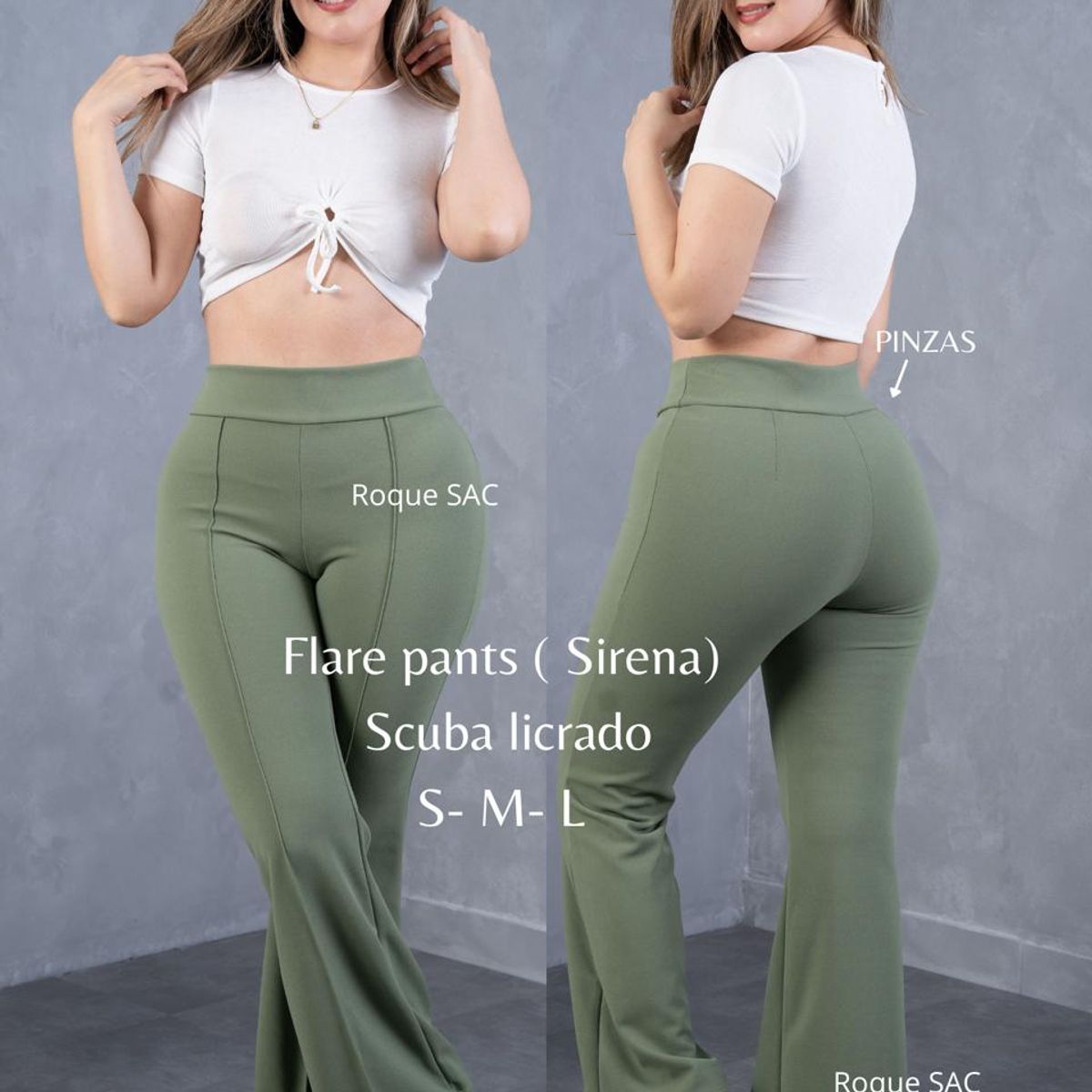 GENERICO - FLARE PANTS SCUBA - PANTALON SIRENA