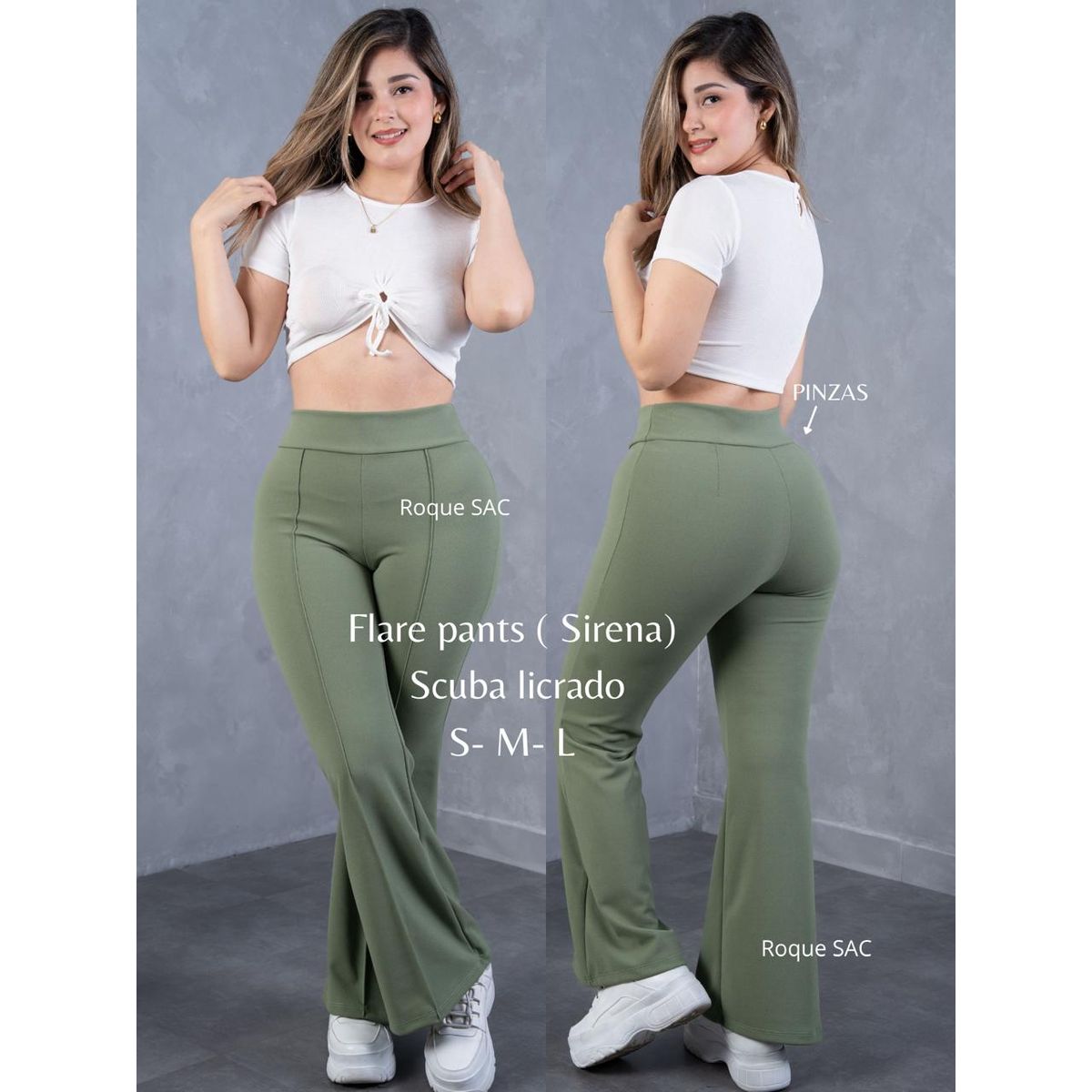 GENERICO - FLARE PANTS SCUBA - PANTALON SIRENA