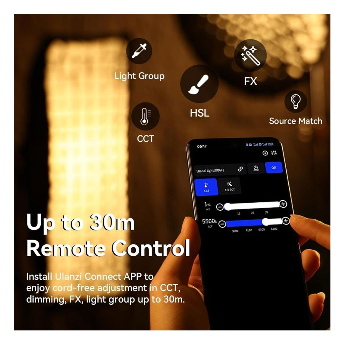 ULANZI - Luz de Video LED RGB ULANZI VL-120W Potente y Regulable