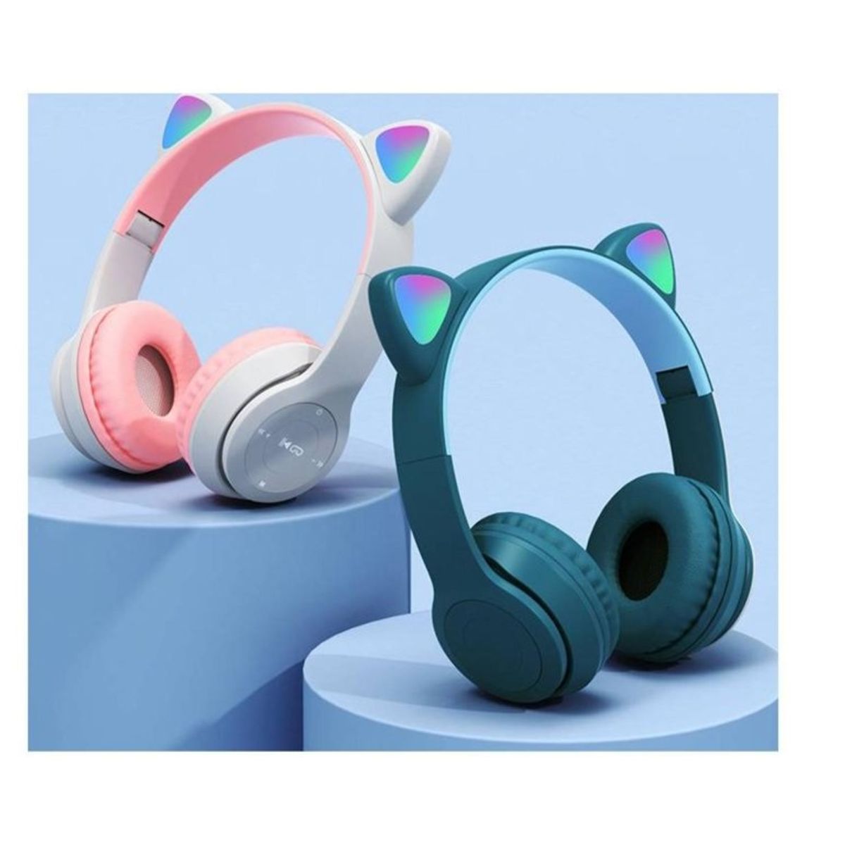 GENERICO - Audifonos Bluetooth Orejas de Gato ControlMP3Radio para HuaweiHonor