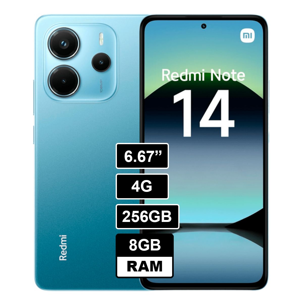 XIAOMI - REDMI NOTE 14 4G 256GB 8GB AZUL