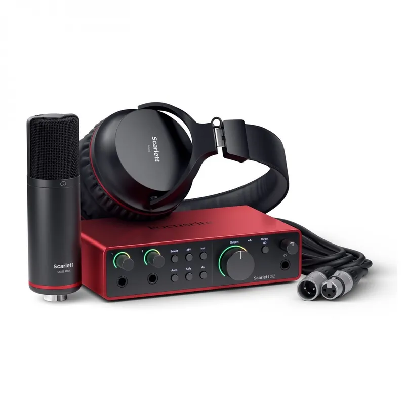 FOCUSRITE - Focusrite Scarlett 2i2 Studio de 4ta Generación Paquete de grabación