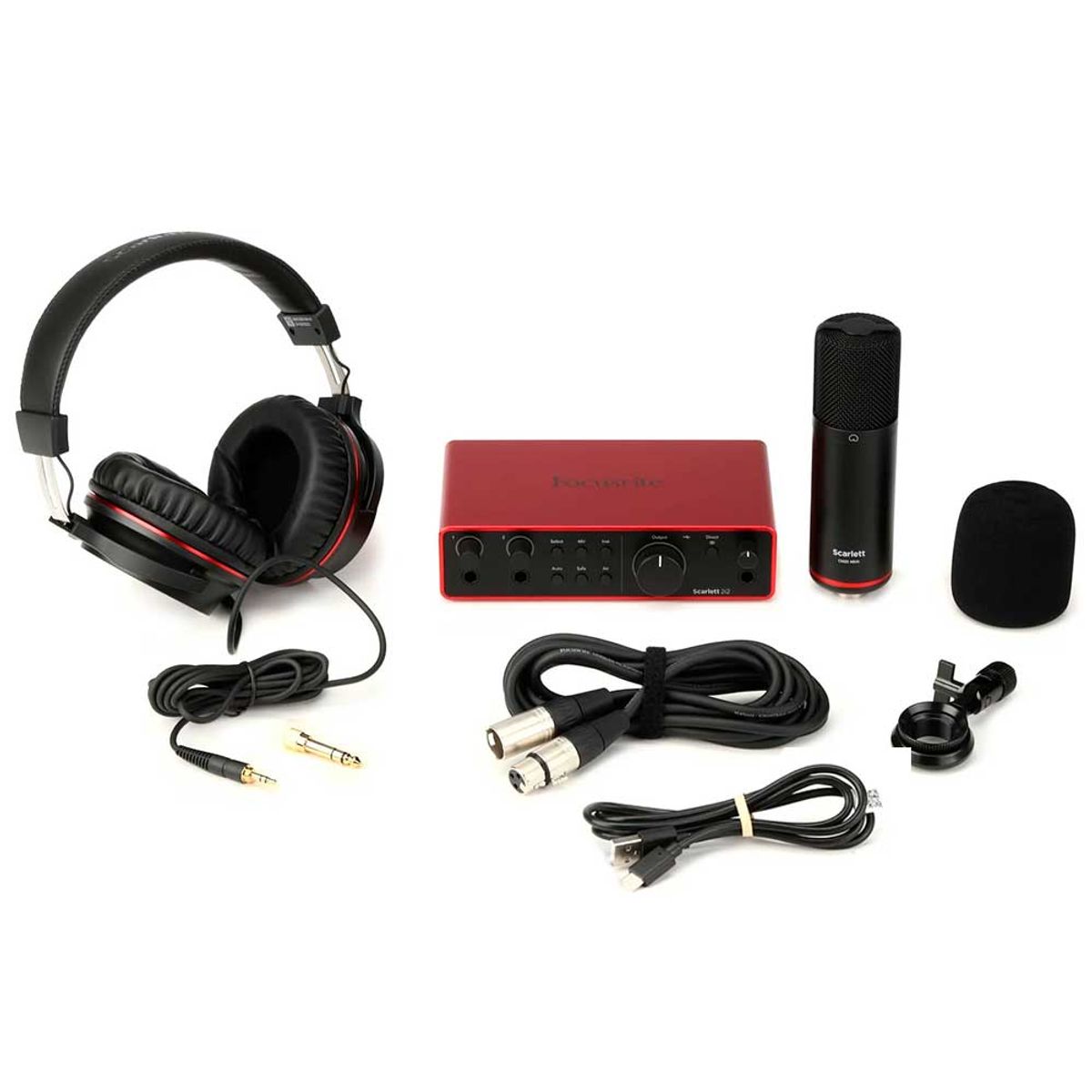 FOCUSRITE - Focusrite Scarlett 2i2 Studio de 4ta Generación Paquete de grabación