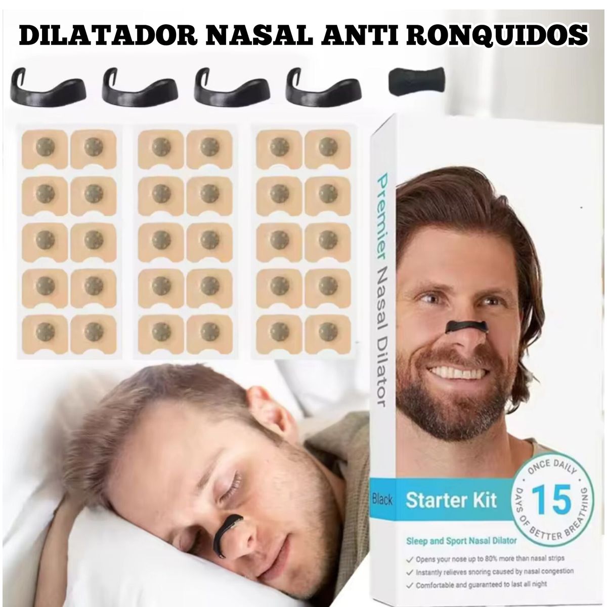 OEM - Tiras Nasales Anti ronquidos Magnéticas  x30 parches